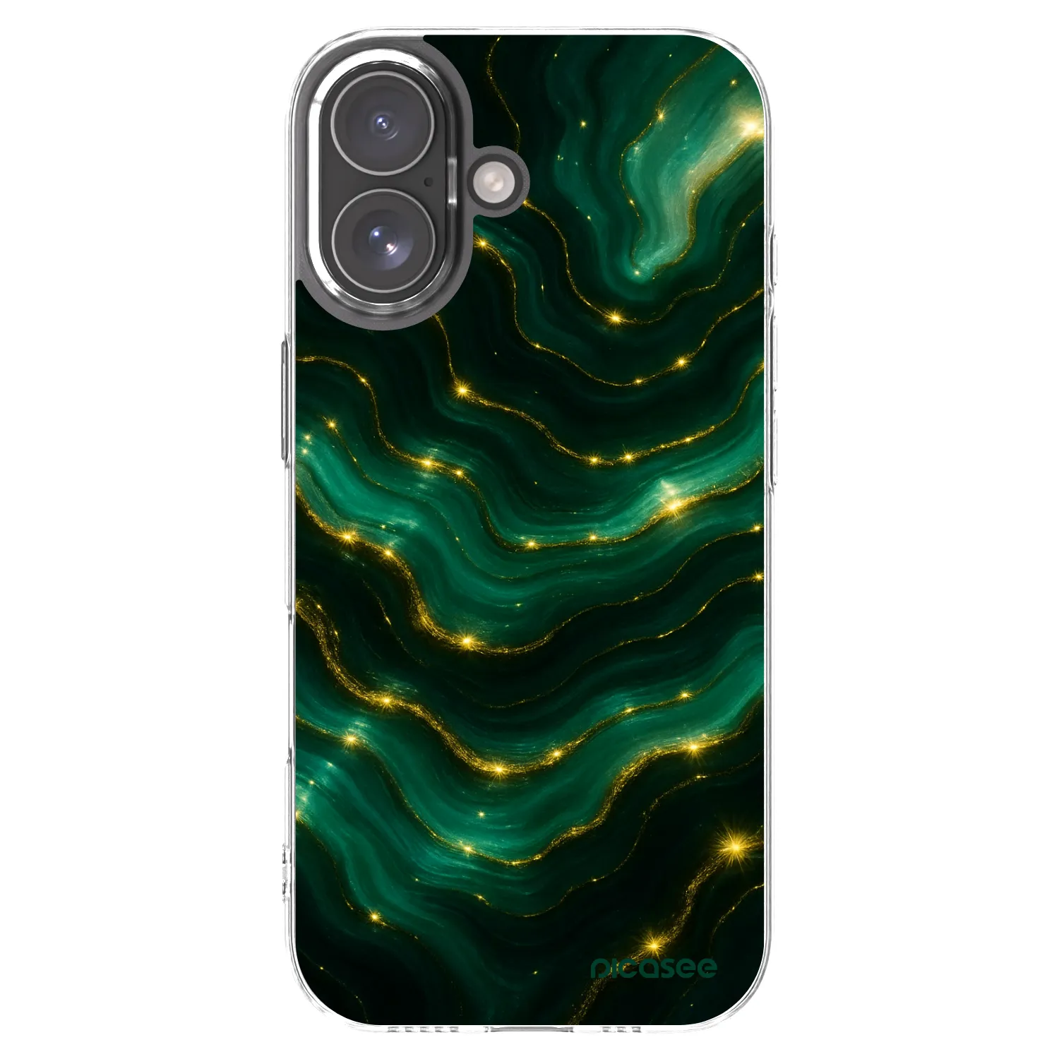 Picasee silikonski prozorni ovitek za Apple iPhone 17 - Emerald