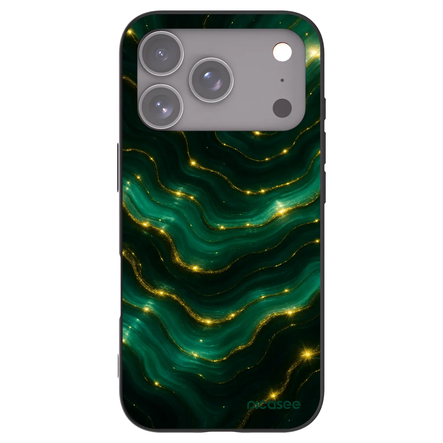 Picasee silikonski črni ovitek za Apple iPhone 17 Pro - Emerald