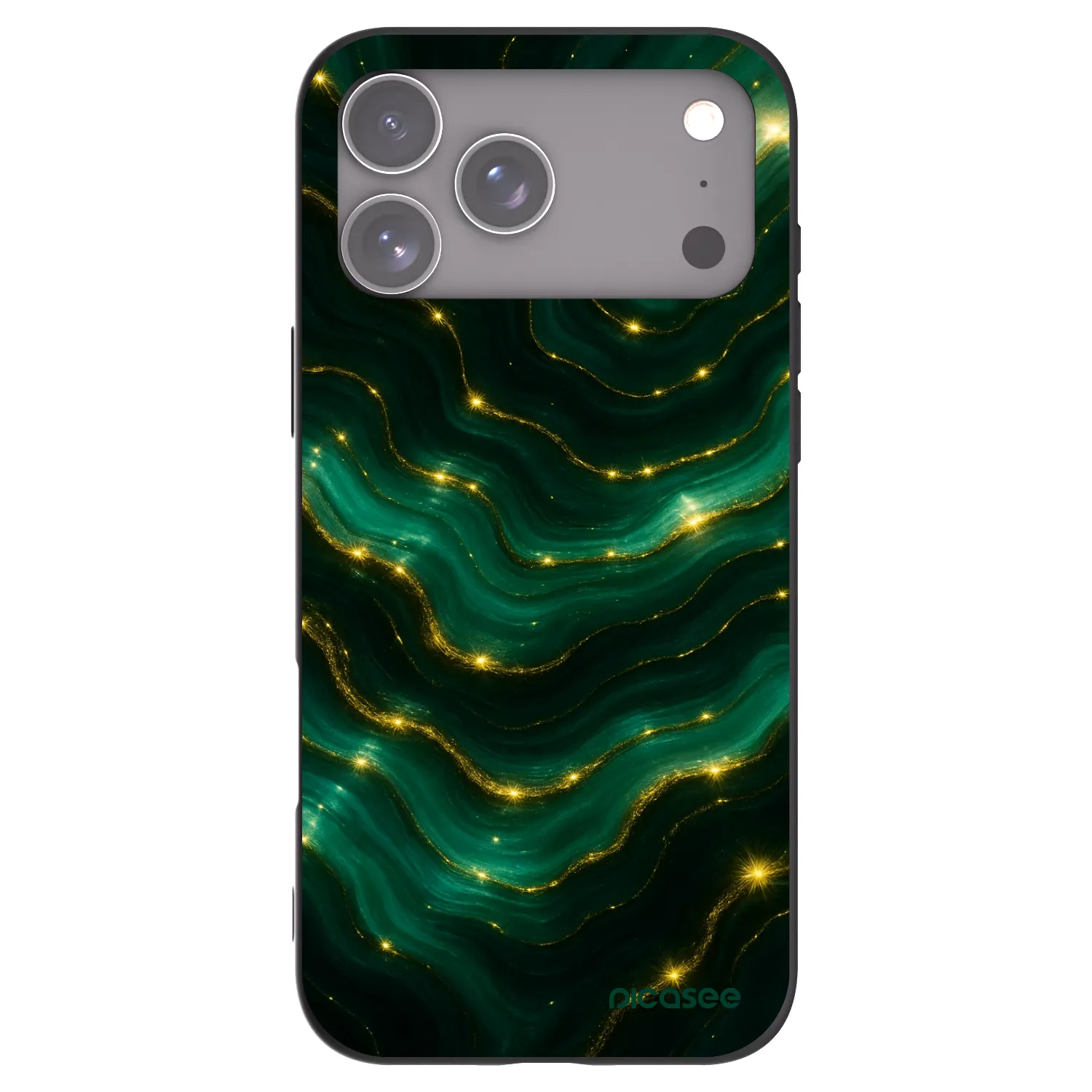 Picasee silikonski črni ovitek za Apple iPhone 17 Pro Max - Emerald
