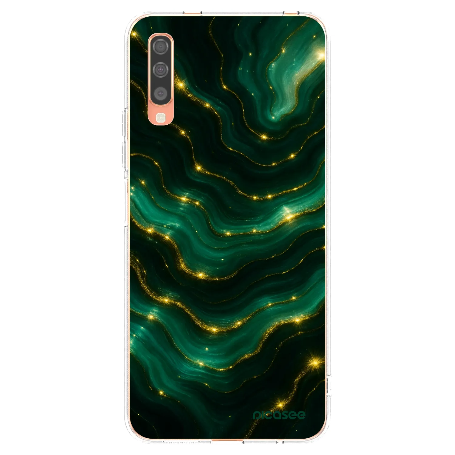 Picasee silikonski prozorni ovitek za Samsung Galaxy A70 A705F - Emerald