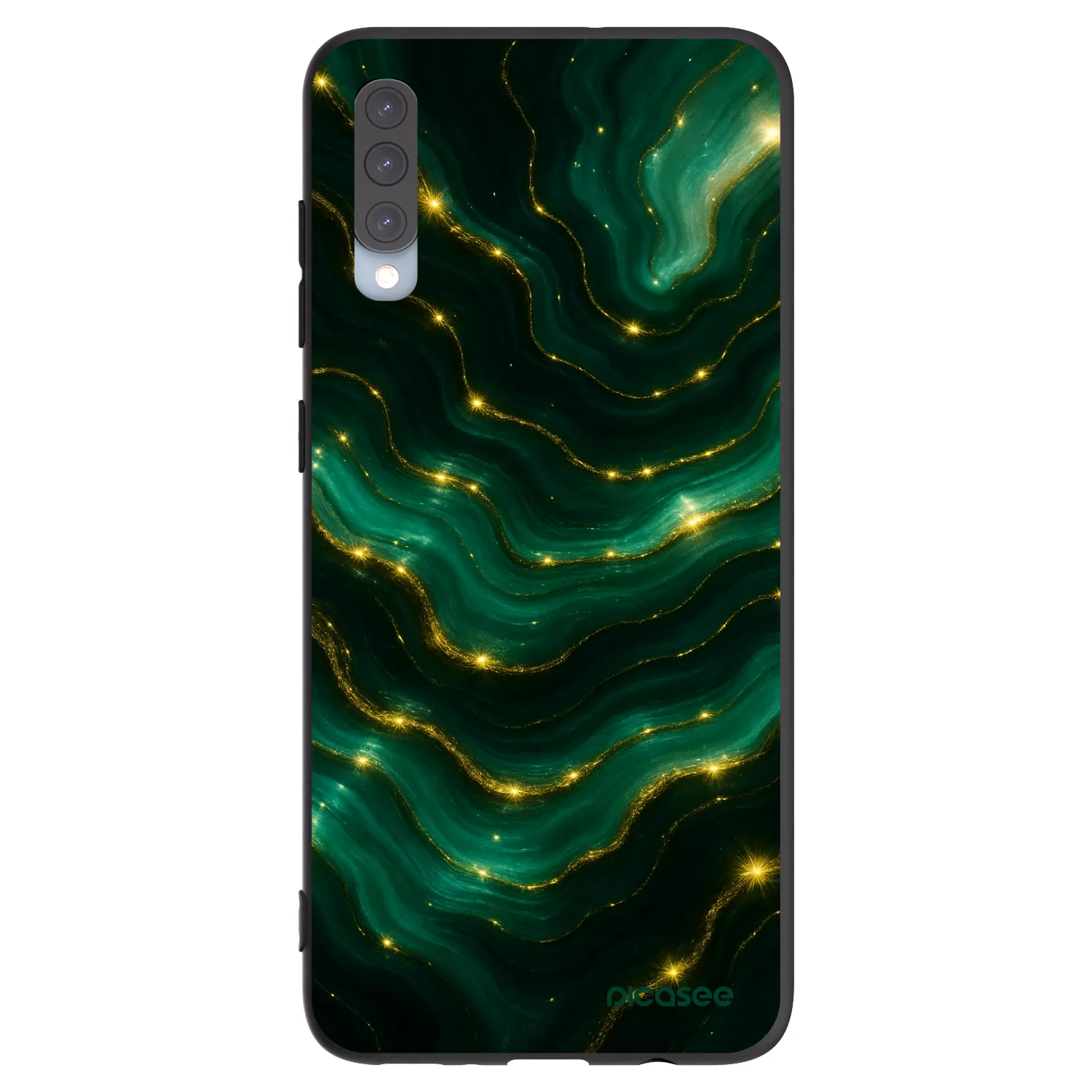 Picasee silikonski črni ovitek za Samsung Galaxy A70 A705F - Emerald