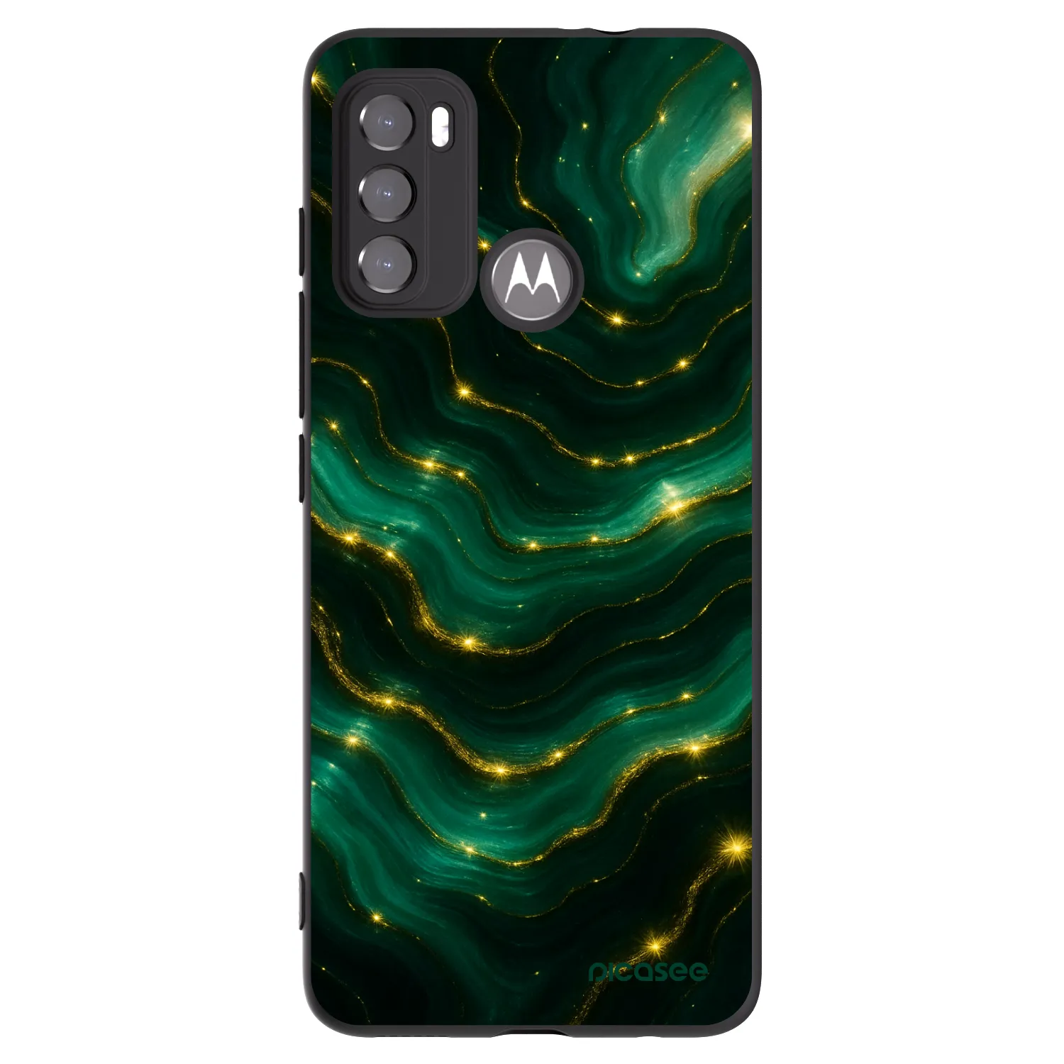 Picasee silikonski črni ovitek za Motorola Edge 60 5G - Emerald