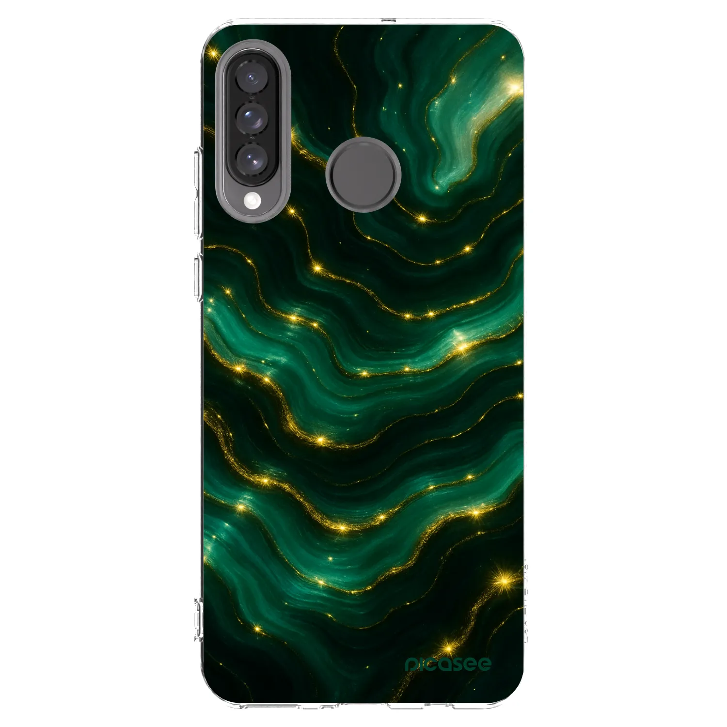 Picasee silikonski prozorni ovitek za Huawei P30 Lite - Emerald