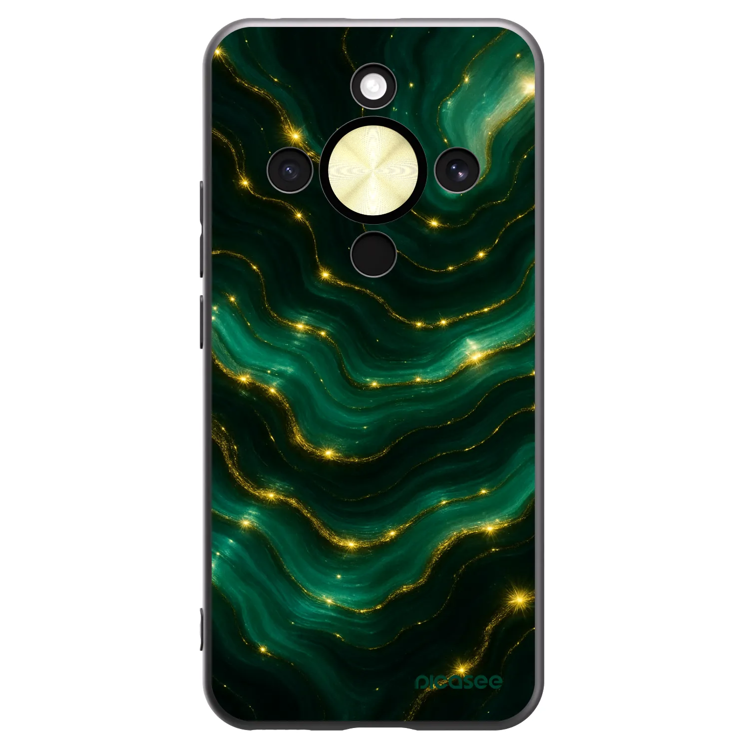 Picasee silikonski črni ovitek za Honor Magic8 Lite 5G - Emerald