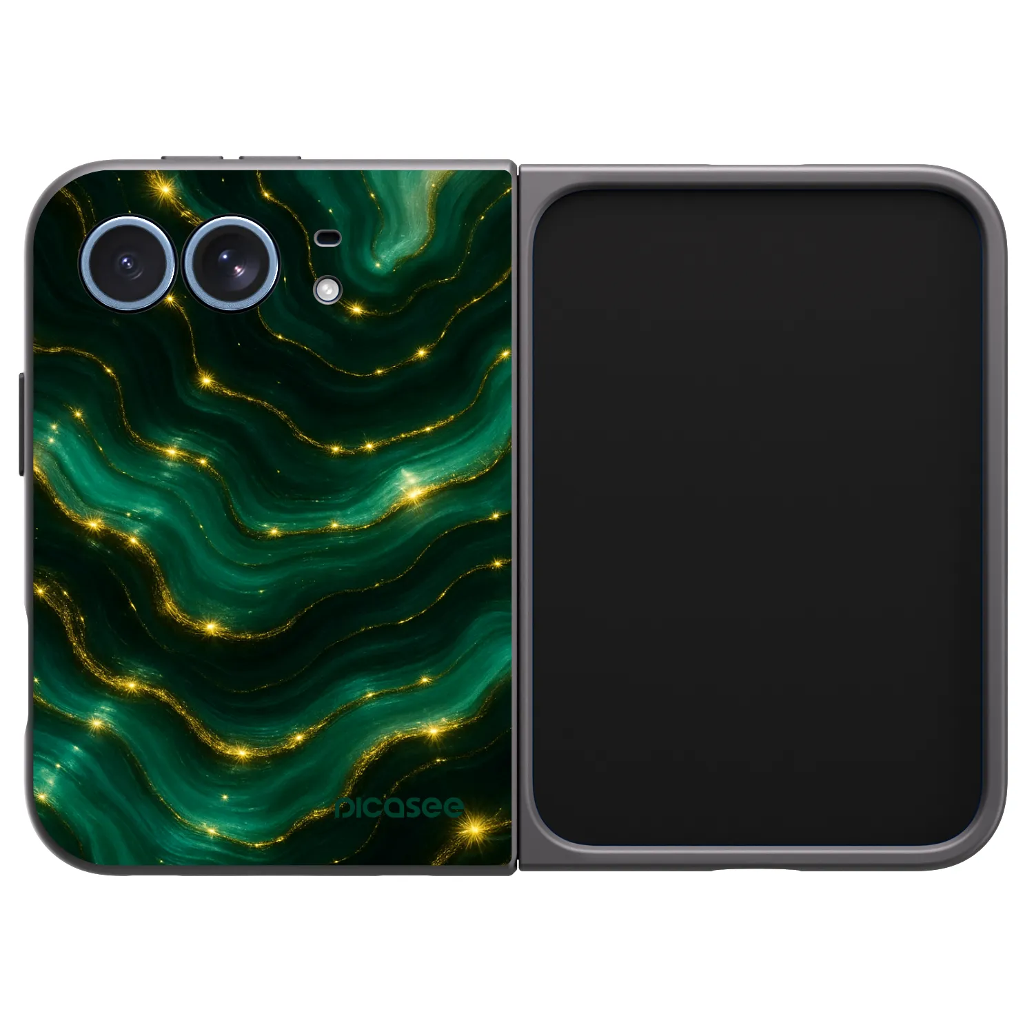 Picasee silikonski črni ovitek za Apple iPhone Duo - Emerald