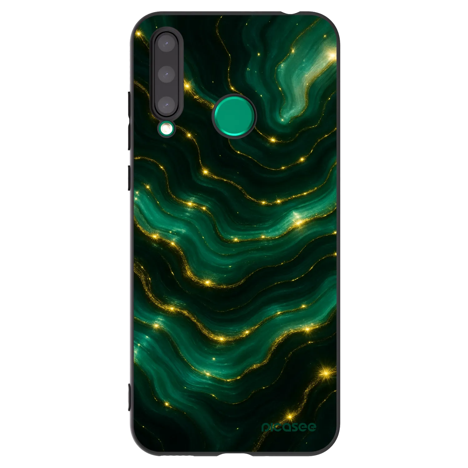 Picasee silikonski črni ovitek za Honor 20 Lite - Emerald