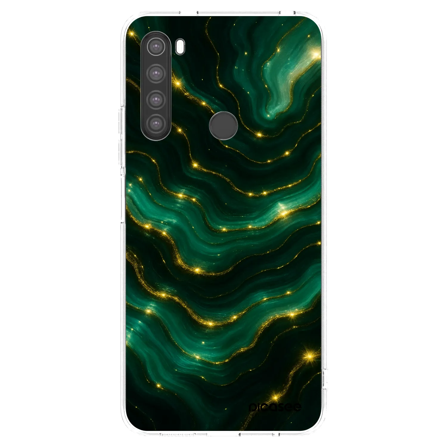 Picasee silikonski prozorni ovitek za Xiaomi Redmi Note 8 - Emerald