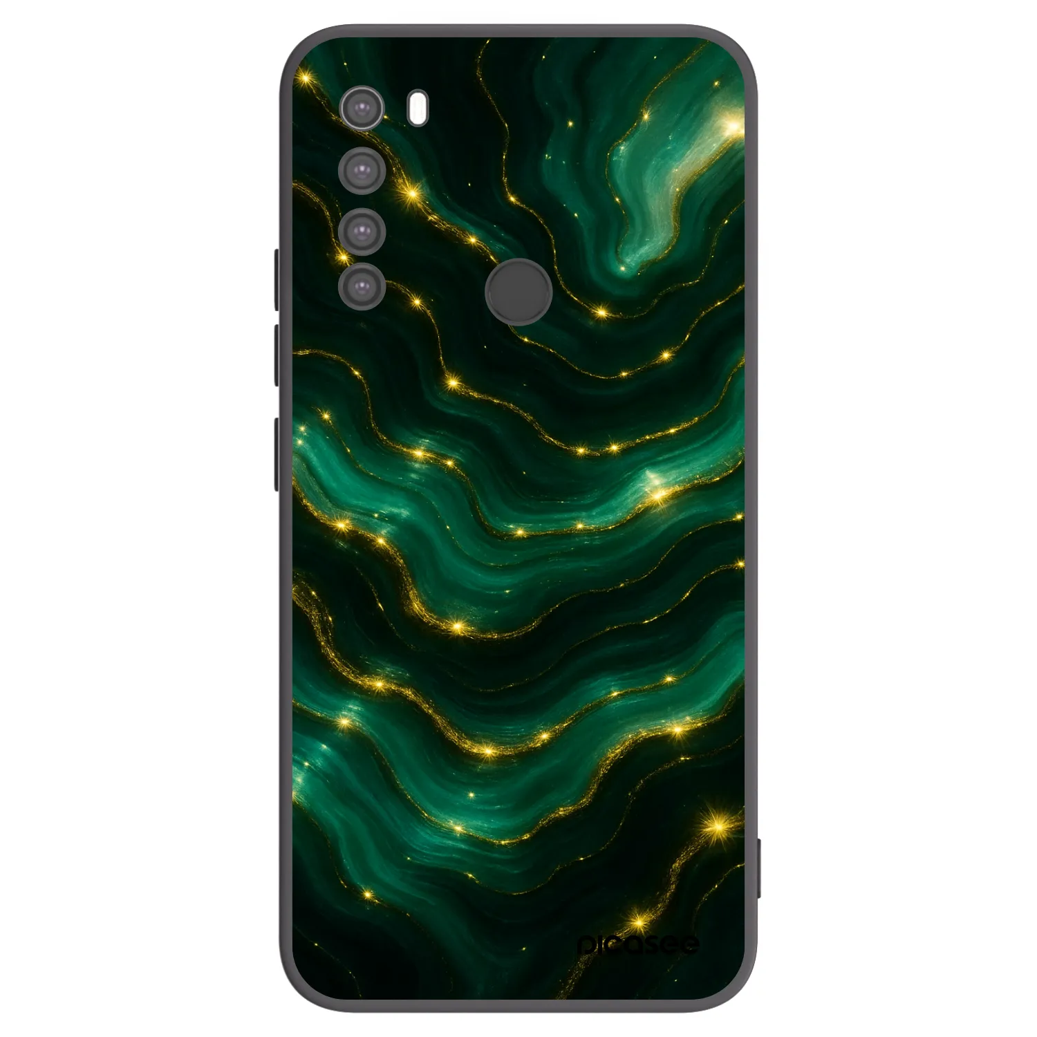 Picasee silikonski črni ovitek za Xiaomi Redmi Note 8 - Emerald
