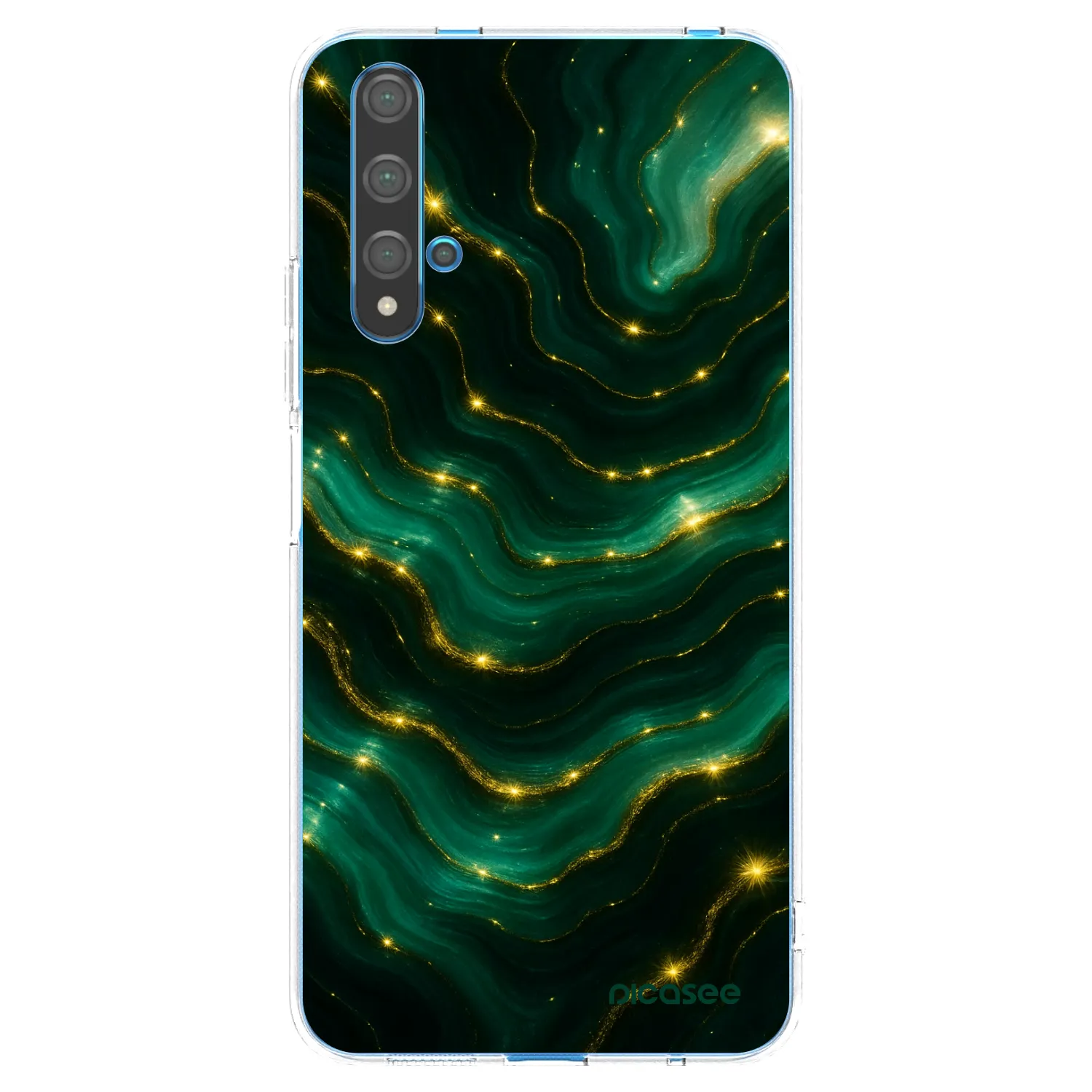 Picasee silikonski prozorni ovitek za Huawei Nova 5T - Emerald