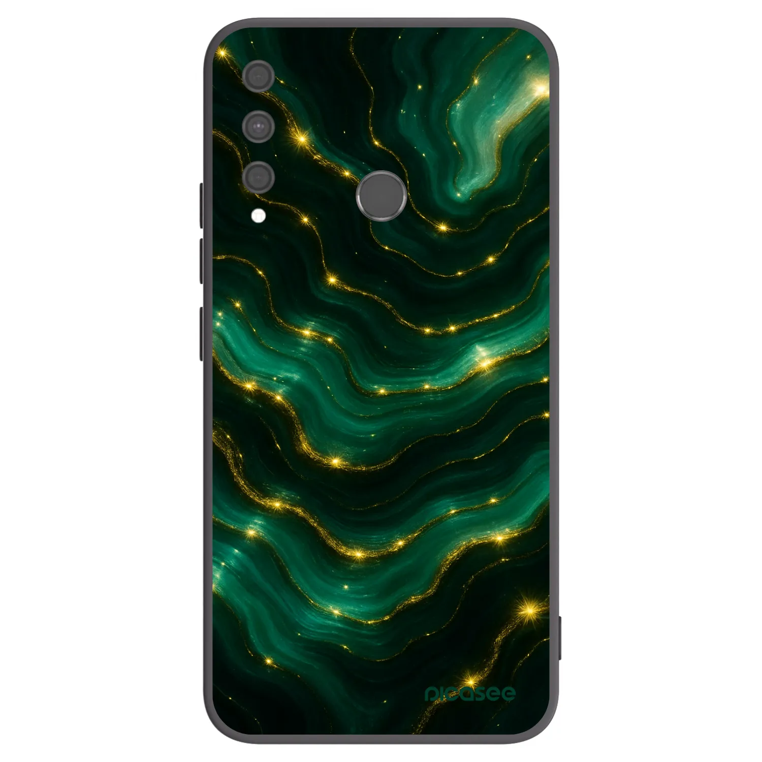 Picasee silikonski črni ovitek za Huawei P40 Lite E - Emerald