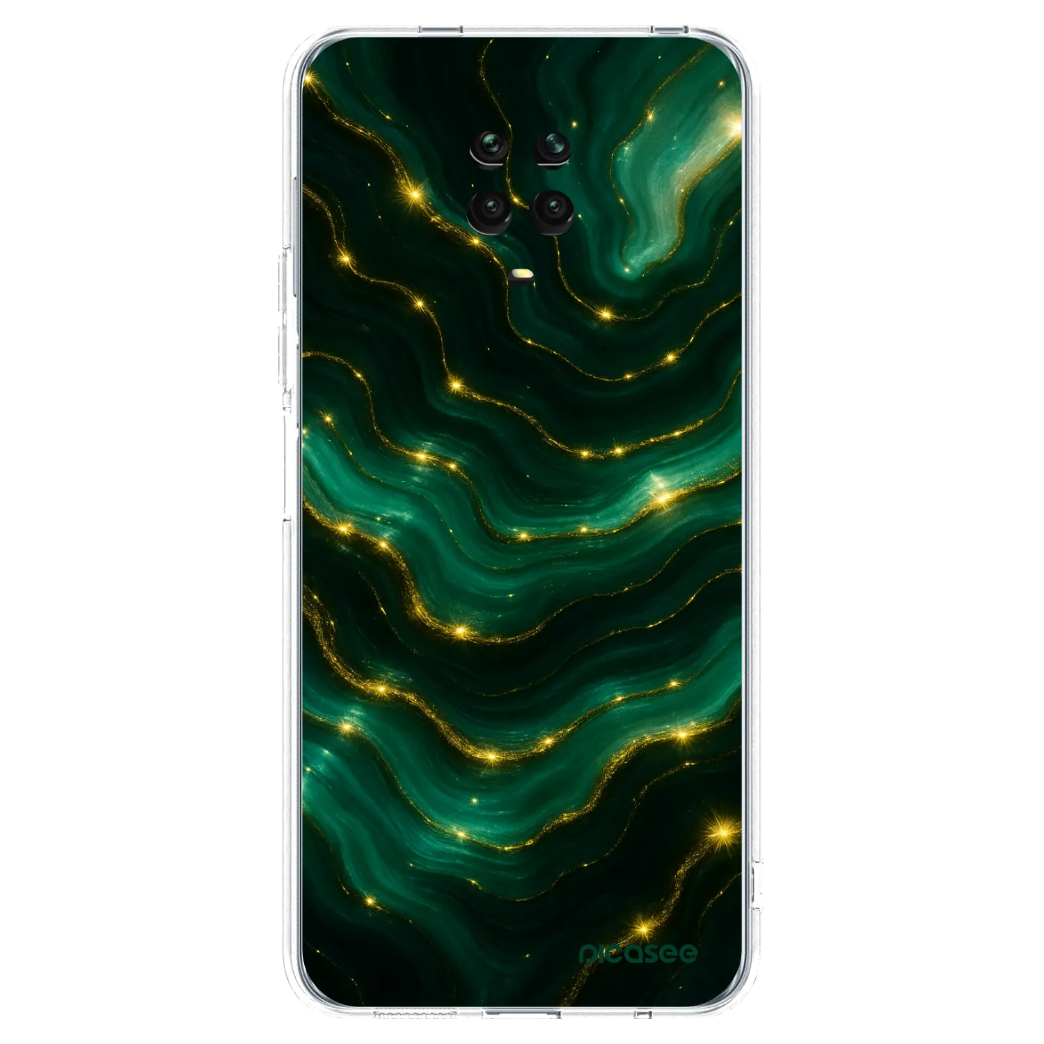 Picasee silikonski prozorni ovitek za Xiaomi Redmi Note 9 Pro - Emerald