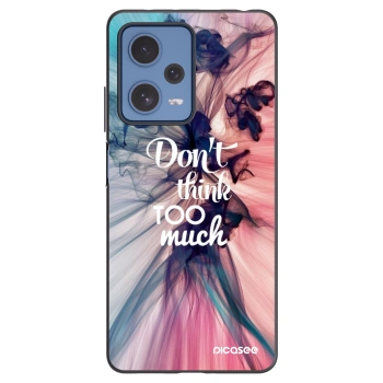 Picasee silikonski črni ovitek za Xiaomi Redmi Note 12 Pro 5G - Don't think TOO much