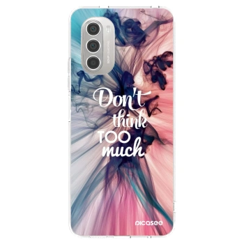 Picasee silikonski prozorni ovitek za Motorola Moto G51 - Don't think TOO much
