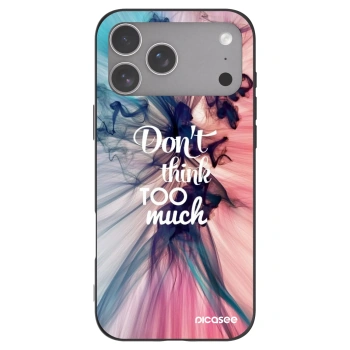 Picasee silikonski črni ovitek za Apple iPhone 18 Pro Max - Don't think TOO much