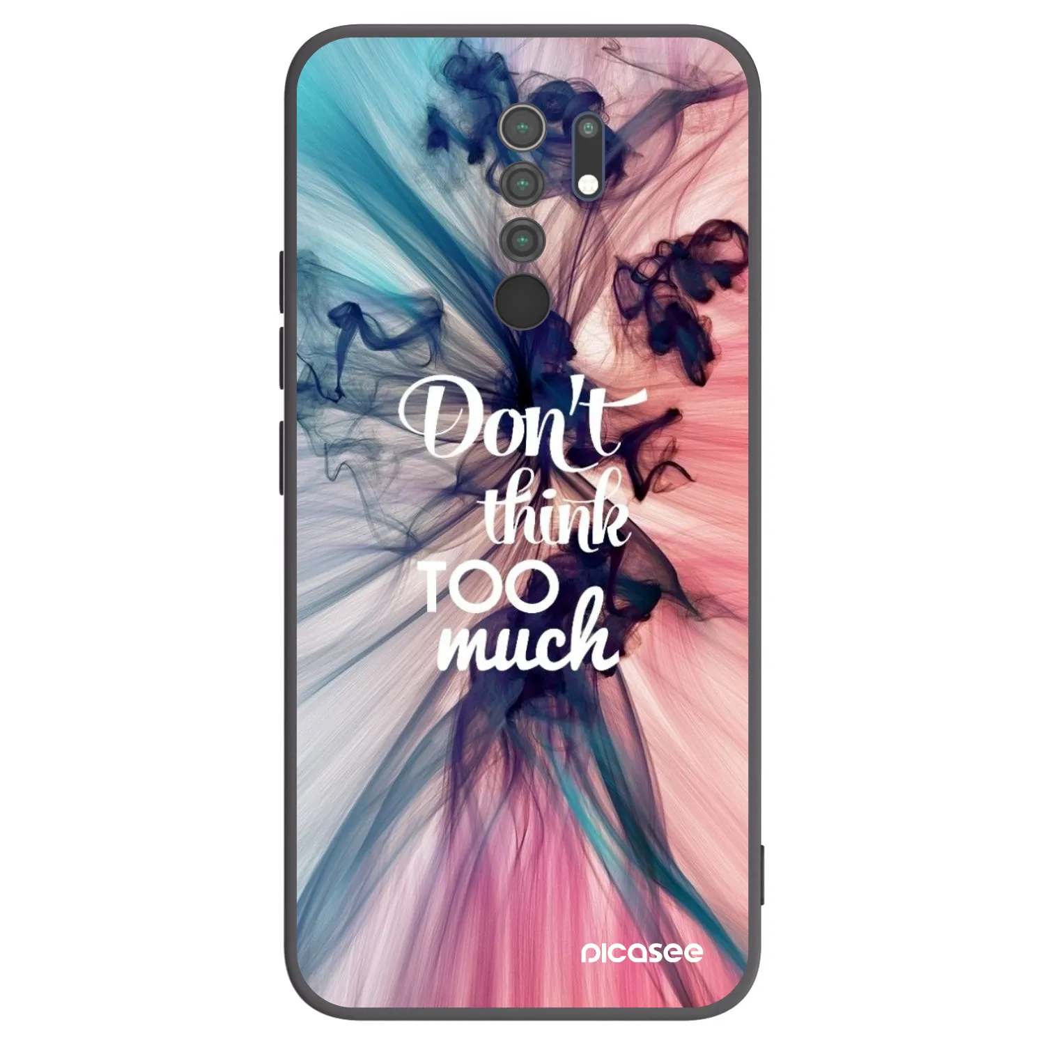 Picasee silikonski črni ovitek za Xiaomi Redmi 9 - Don't think TOO much