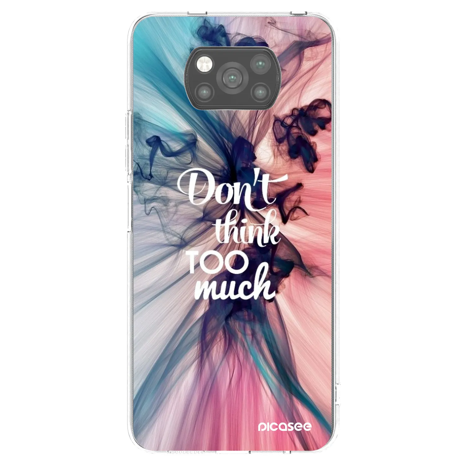 Picasee silikonski črni ovitek za Xiaomi Poco X3 - Don't think TOO much