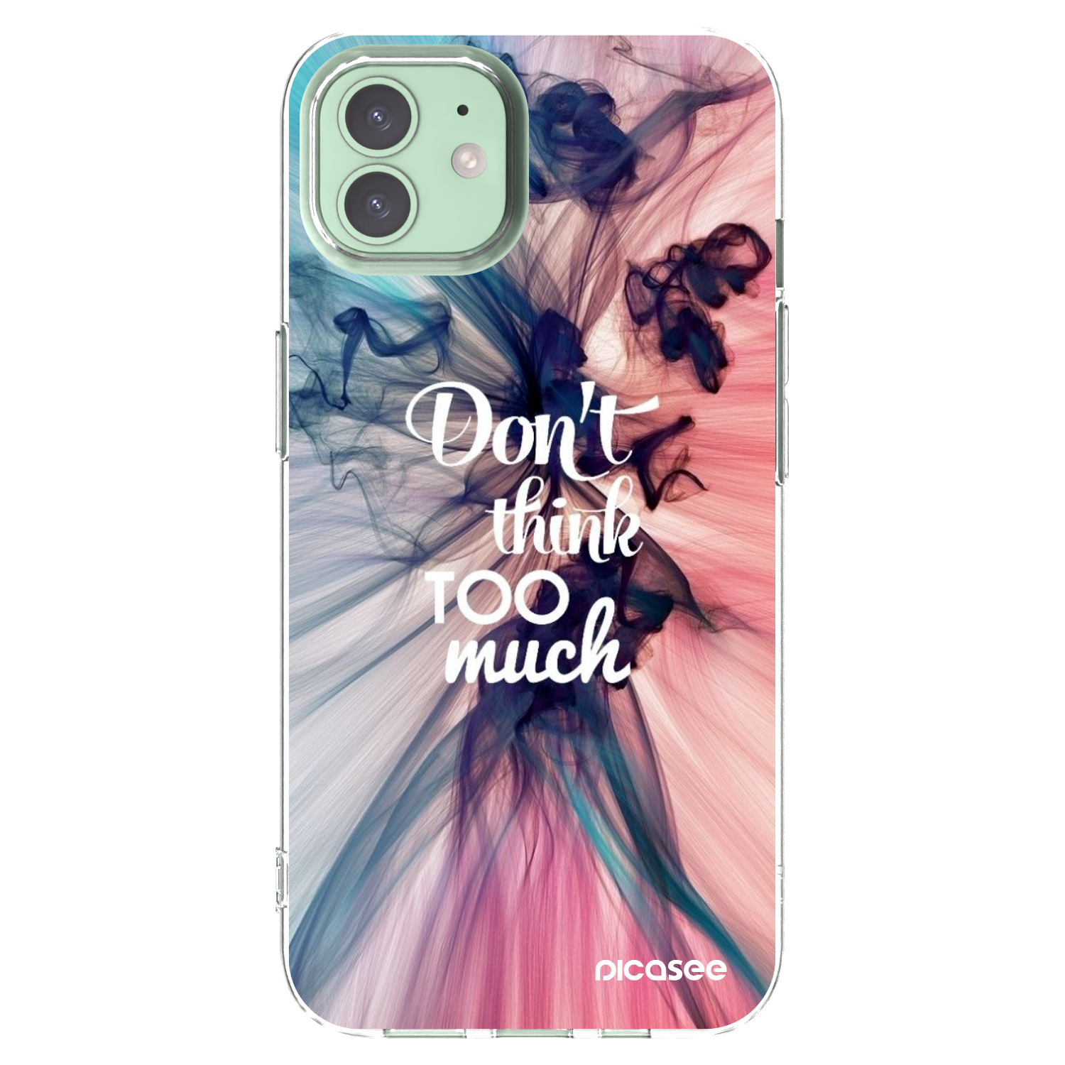 Picasee silikonski prozorni ovitek za Apple iPhone 12 - Don't think TOO much