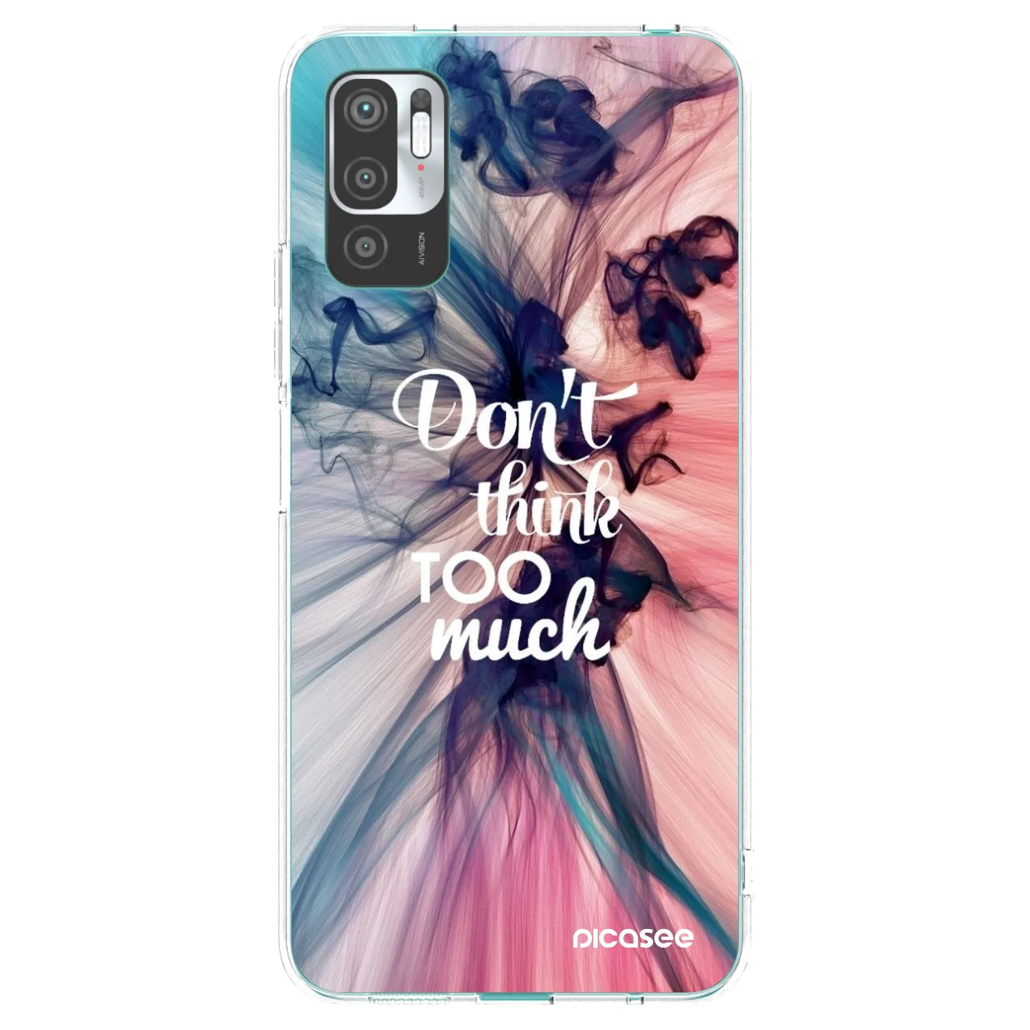 Picasee silikonski prozorni ovitek za Xiaomi Redmi Note 10 5G - Don't think TOO much