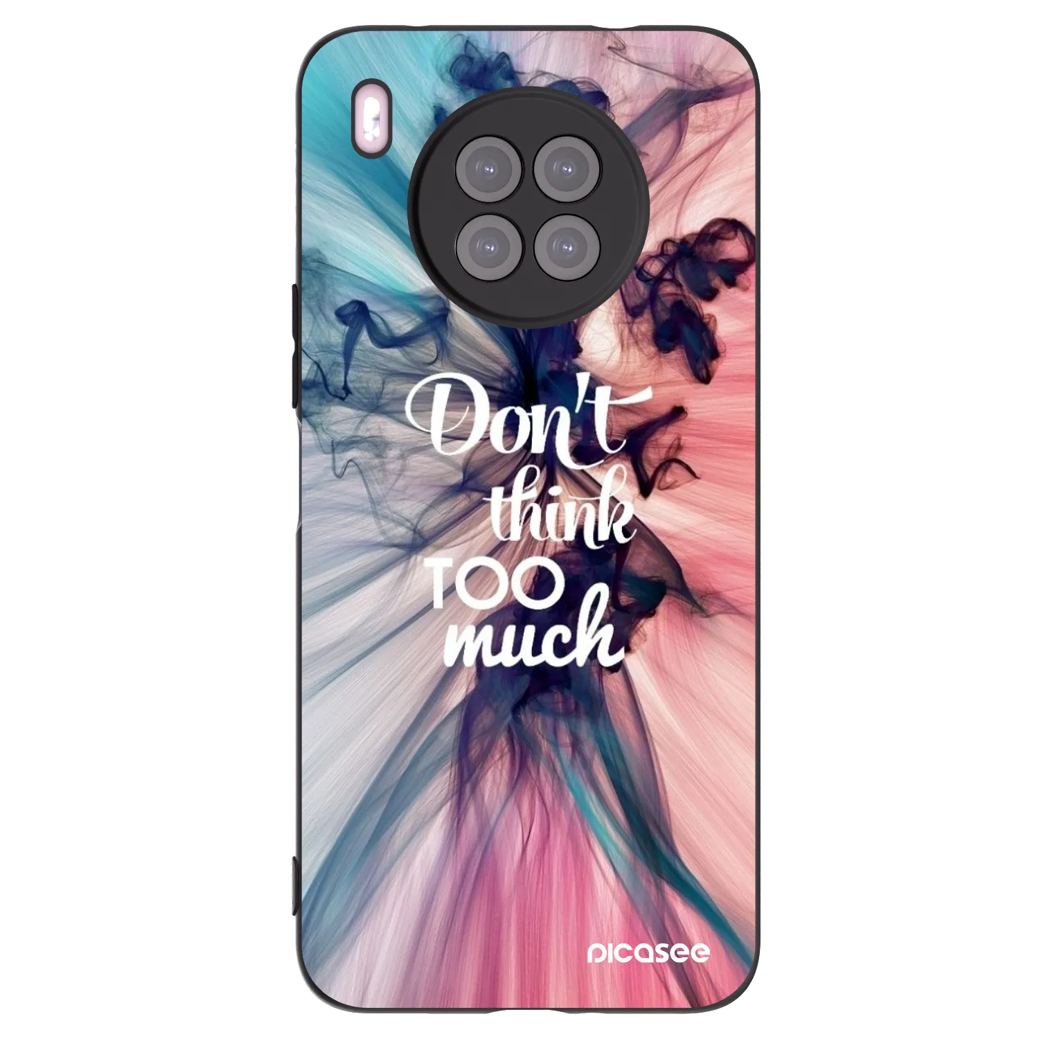 Picasee silikonski črni ovitek za Huawei Nova 8i - Don't think TOO much