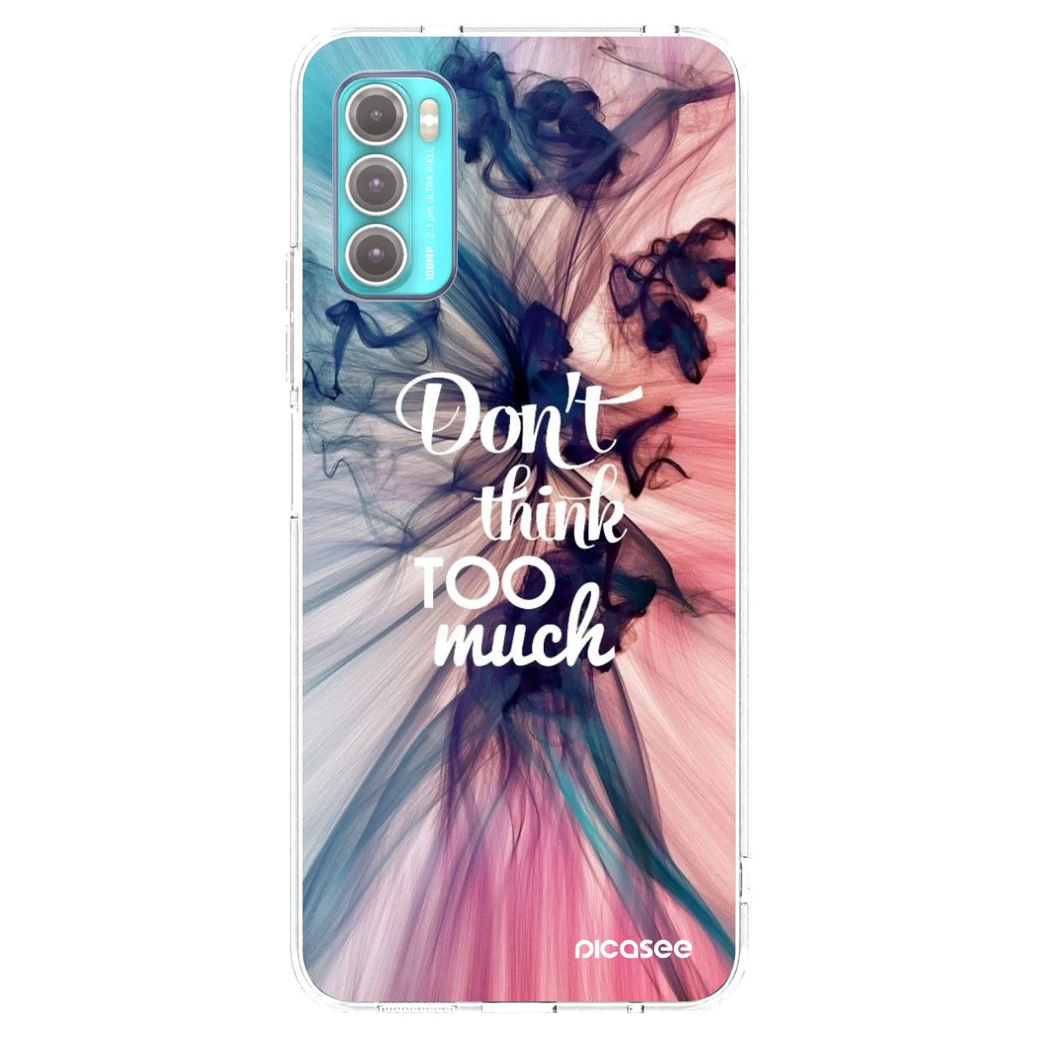 Picasee silikonski prozorni ovitek za Motorola Moto G60 - Don't think TOO much