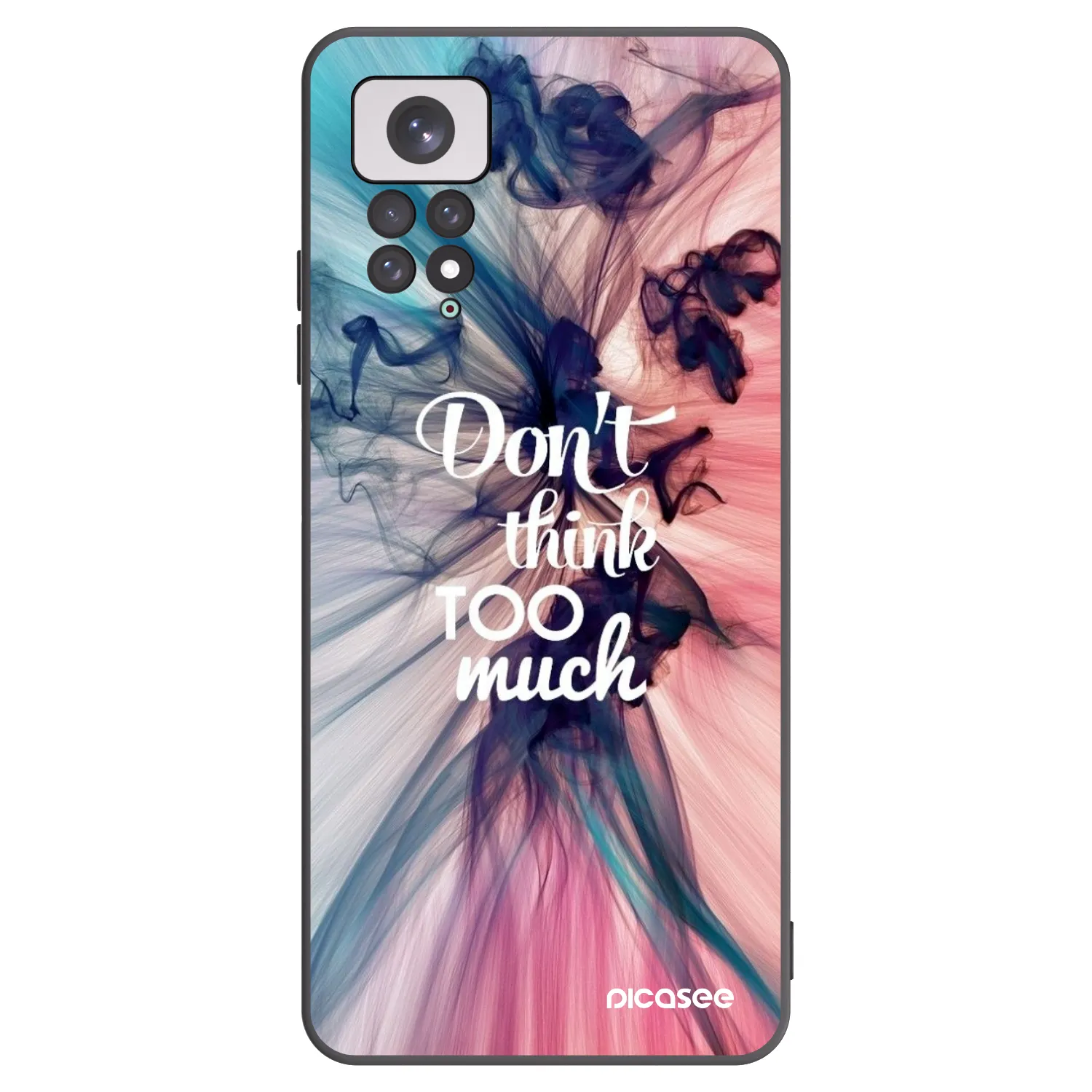 Picasee silikonski črni ovitek za Xiaomi Redmi Note 11 - Don't think TOO much