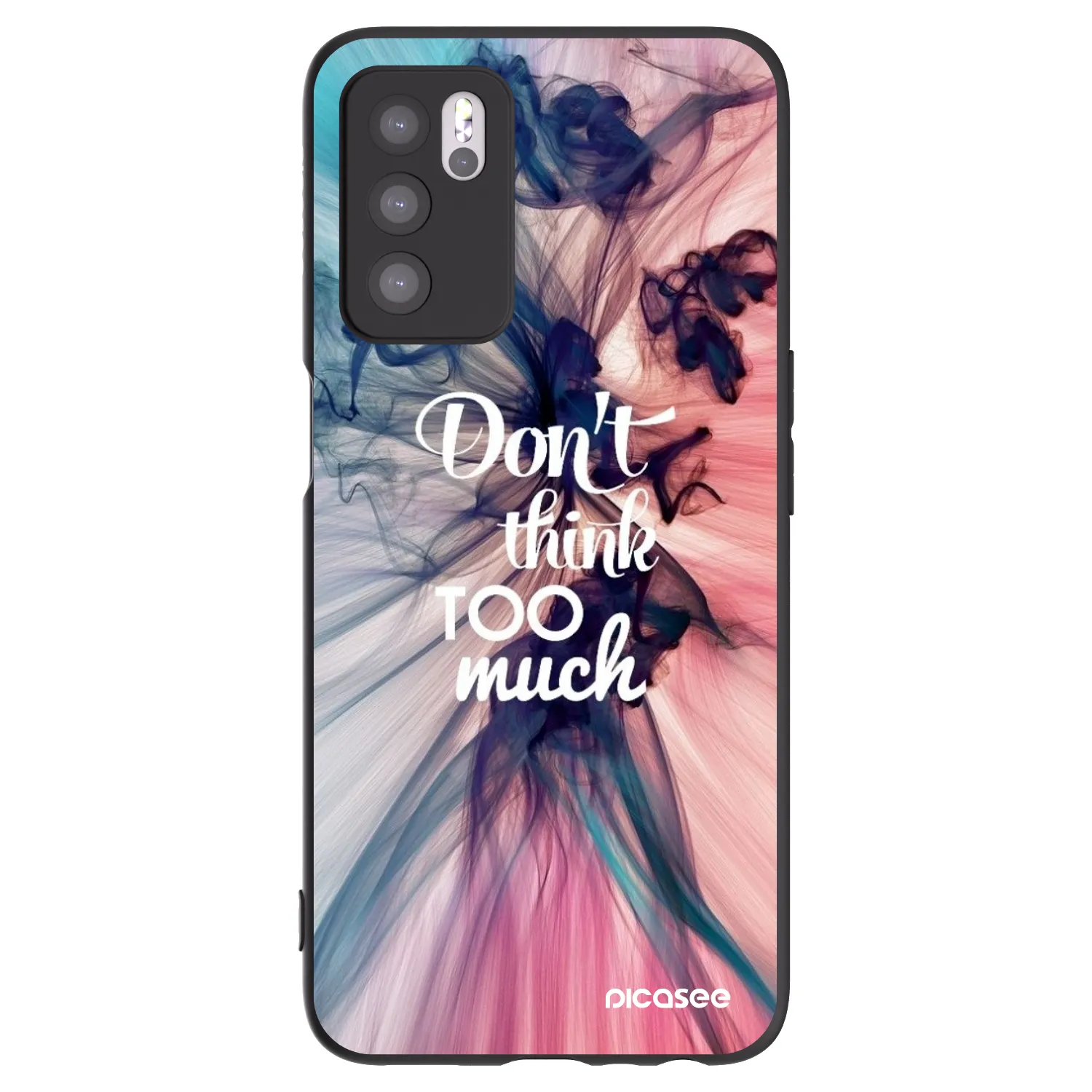 Picasee silikonski črni ovitek za OPPO A16 - Don't think TOO much