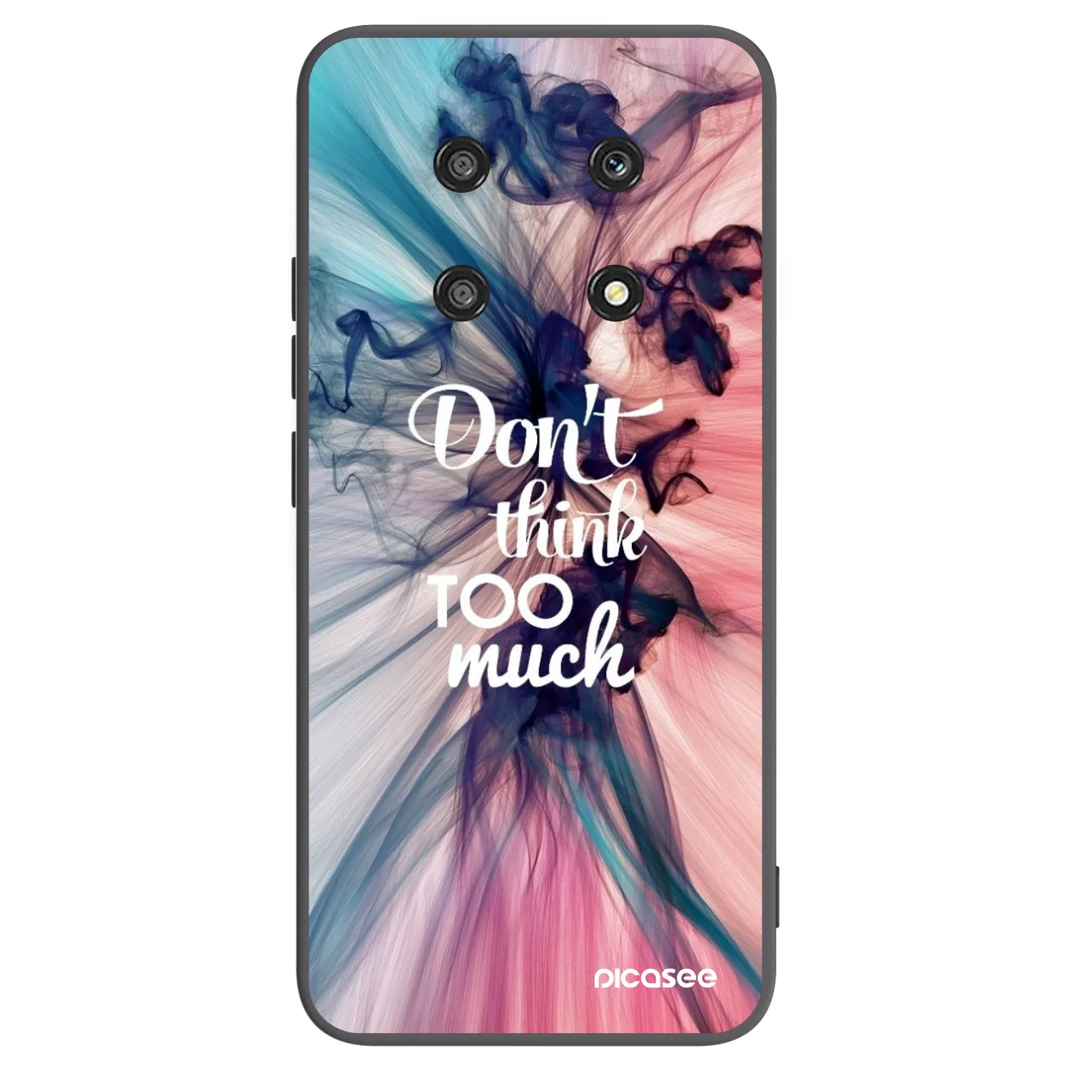 Picasee silikonski črni ovitek za Honor Magic4 Lite 5G - Don't think TOO much