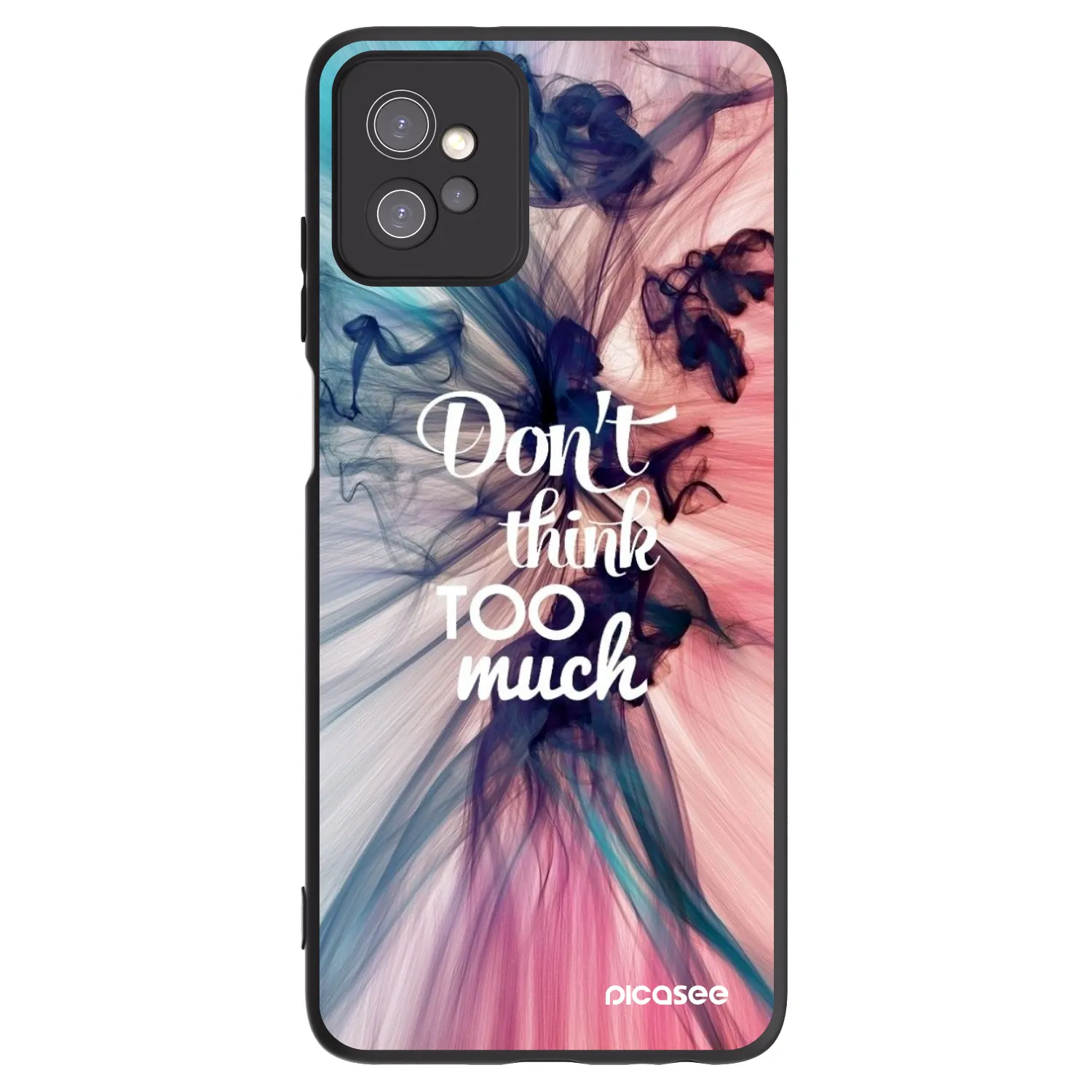 Picasee silikonski črni ovitek za Motorola Moto G32 - Don't think TOO much