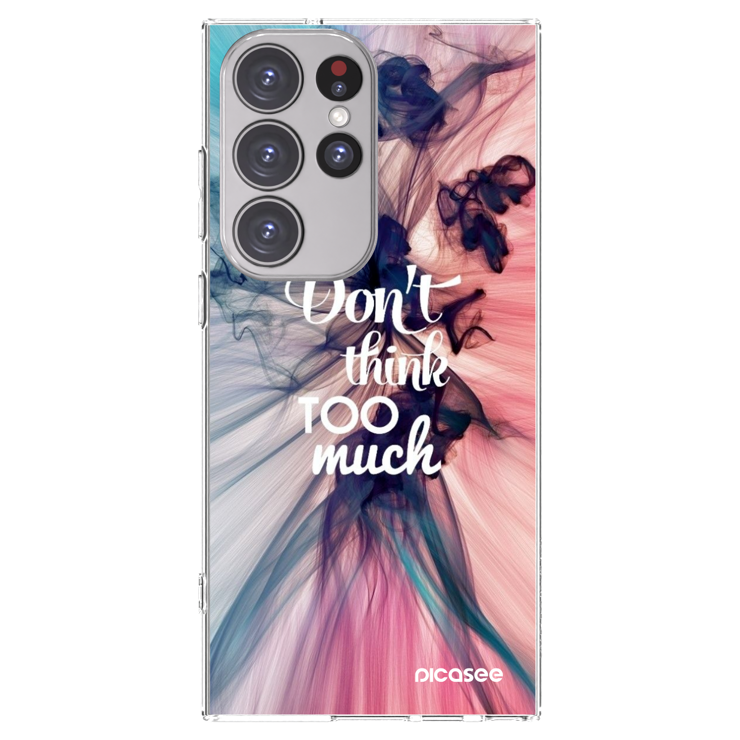 Picasee silikonski prozorni ovitek za Samsung Galaxy S23 Ultra 5G - Don't think TOO much