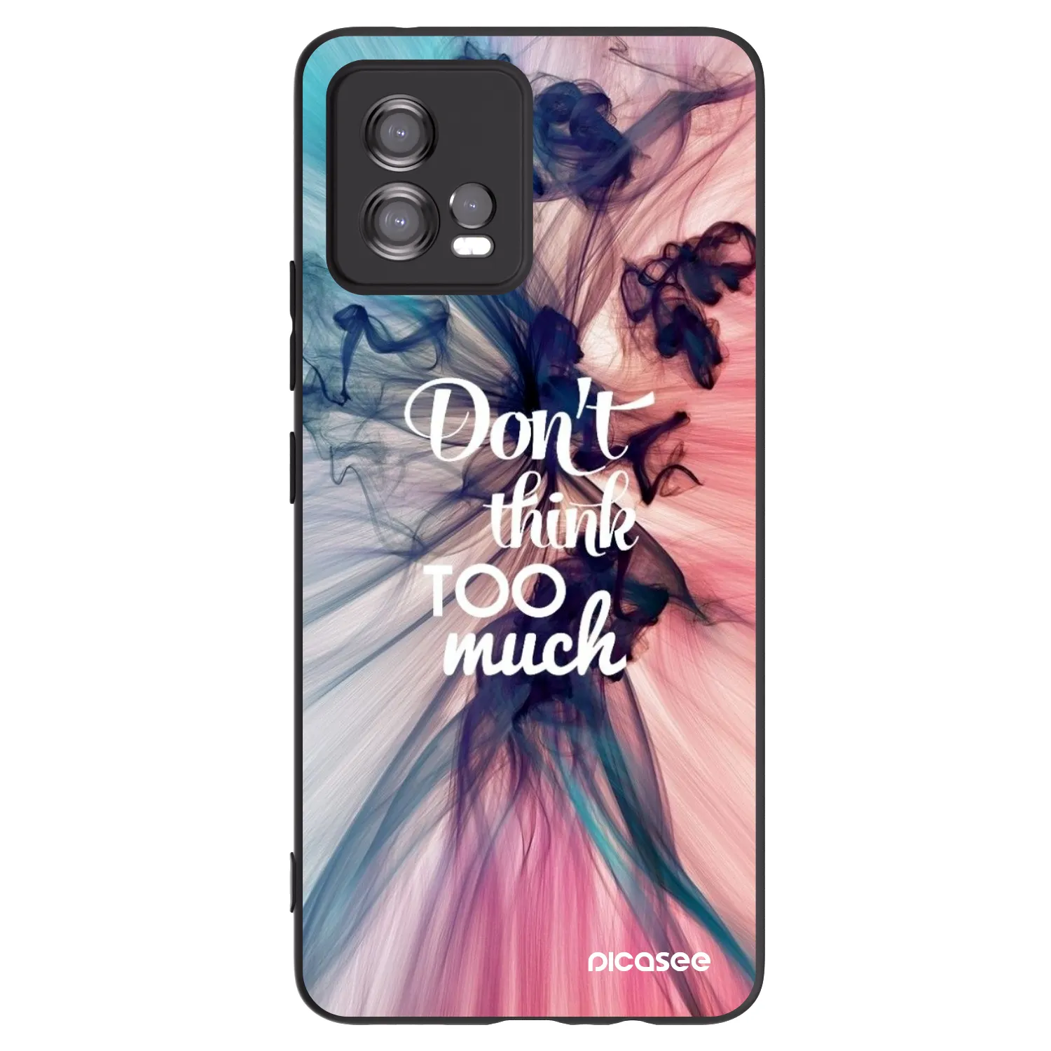 Picasee silikonski črni ovitek za Motorola Moto G72 - Don't think TOO much