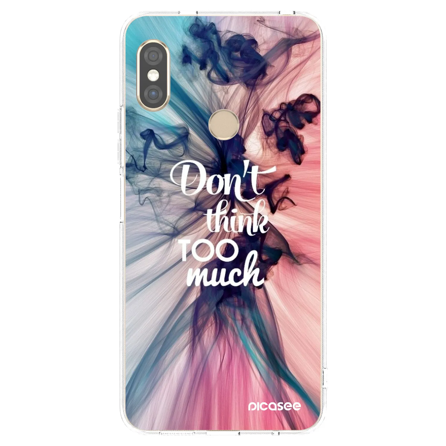 Picasee silikonski prozorni ovitek za Xiaomi Redmi Note 5 Global - Don't think TOO much