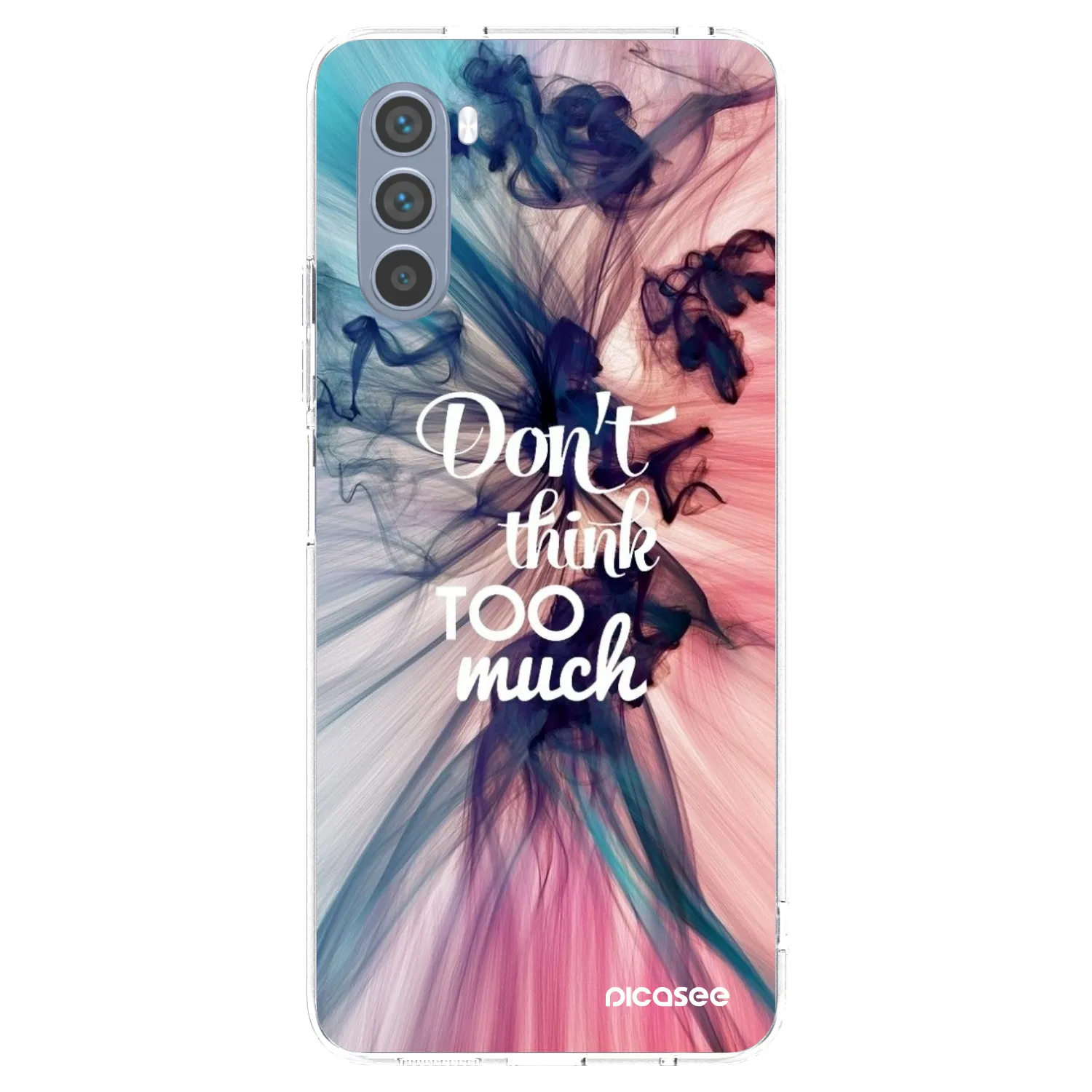 Picasee silikonski prozorni ovitek za Motorola Moto G62 - Don't think TOO much