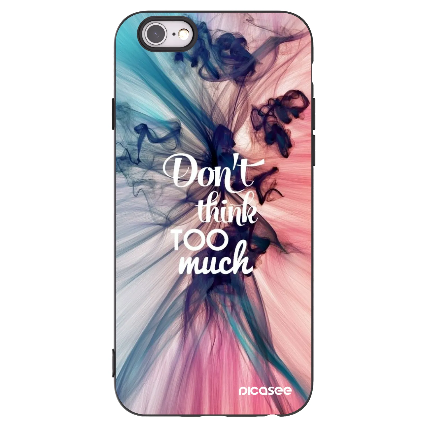 Picasee silikonski črni ovitek za Apple iPhone 6/6S - Don't think TOO much