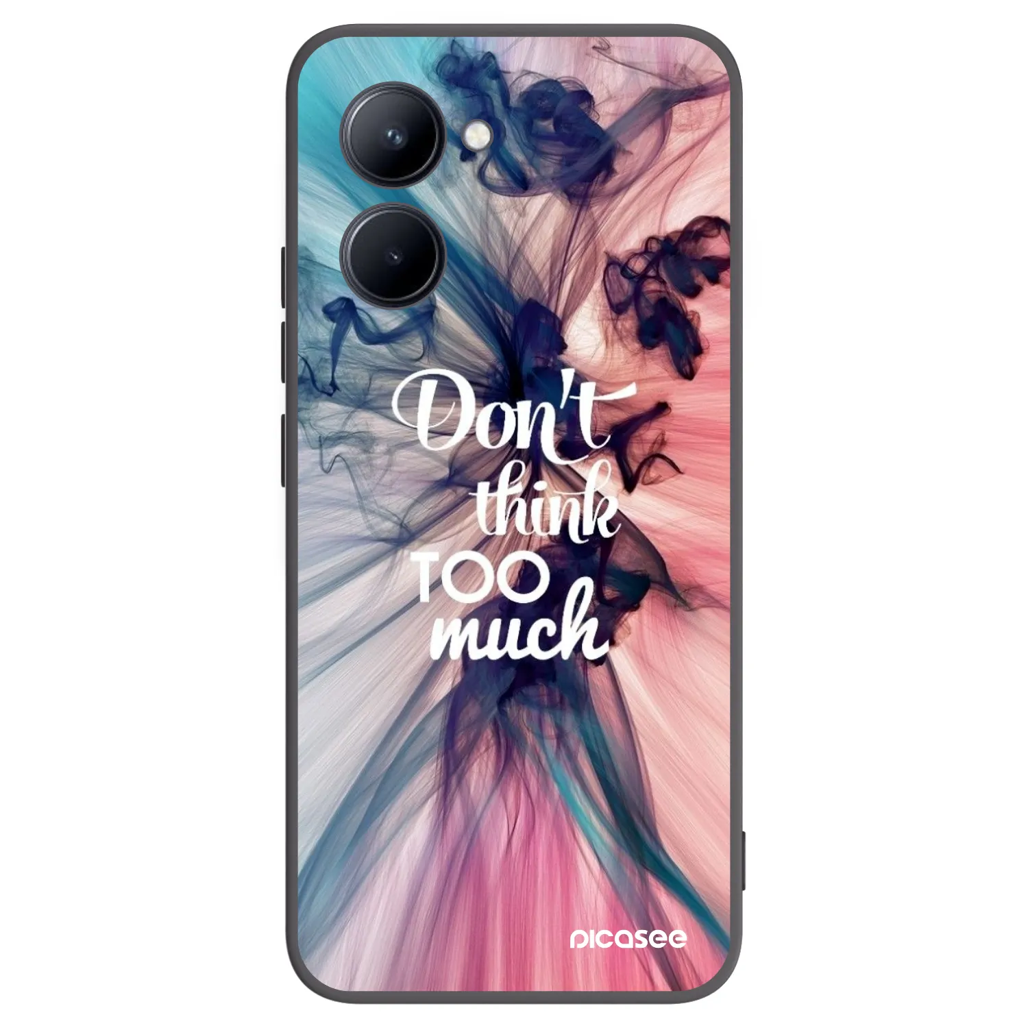 Picasee silikonski črni ovitek za Realme C33 (2023) - Don't think TOO much