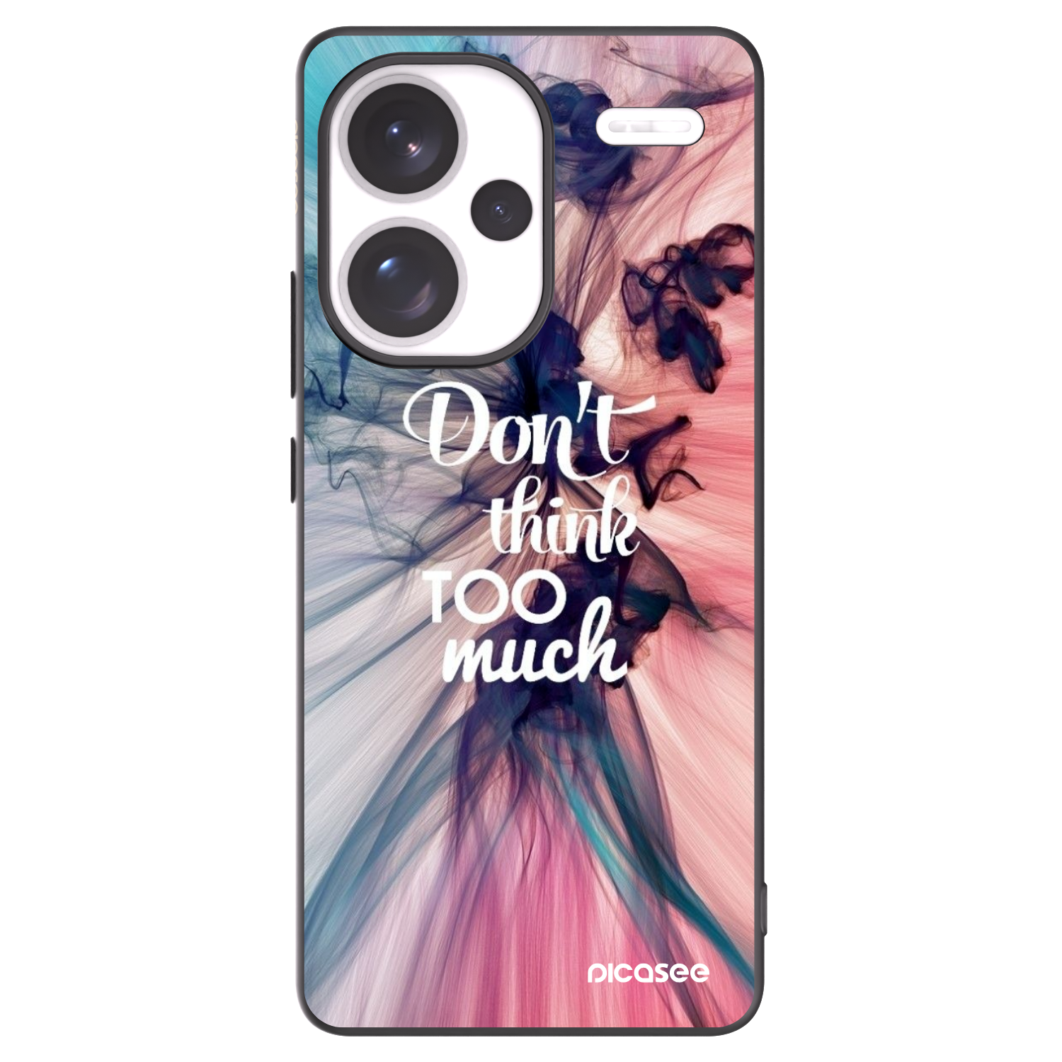 Picasee silikonski črni ovitek za Xiaomi Redmi Note 13 Pro+ 5G - Don't think TOO much