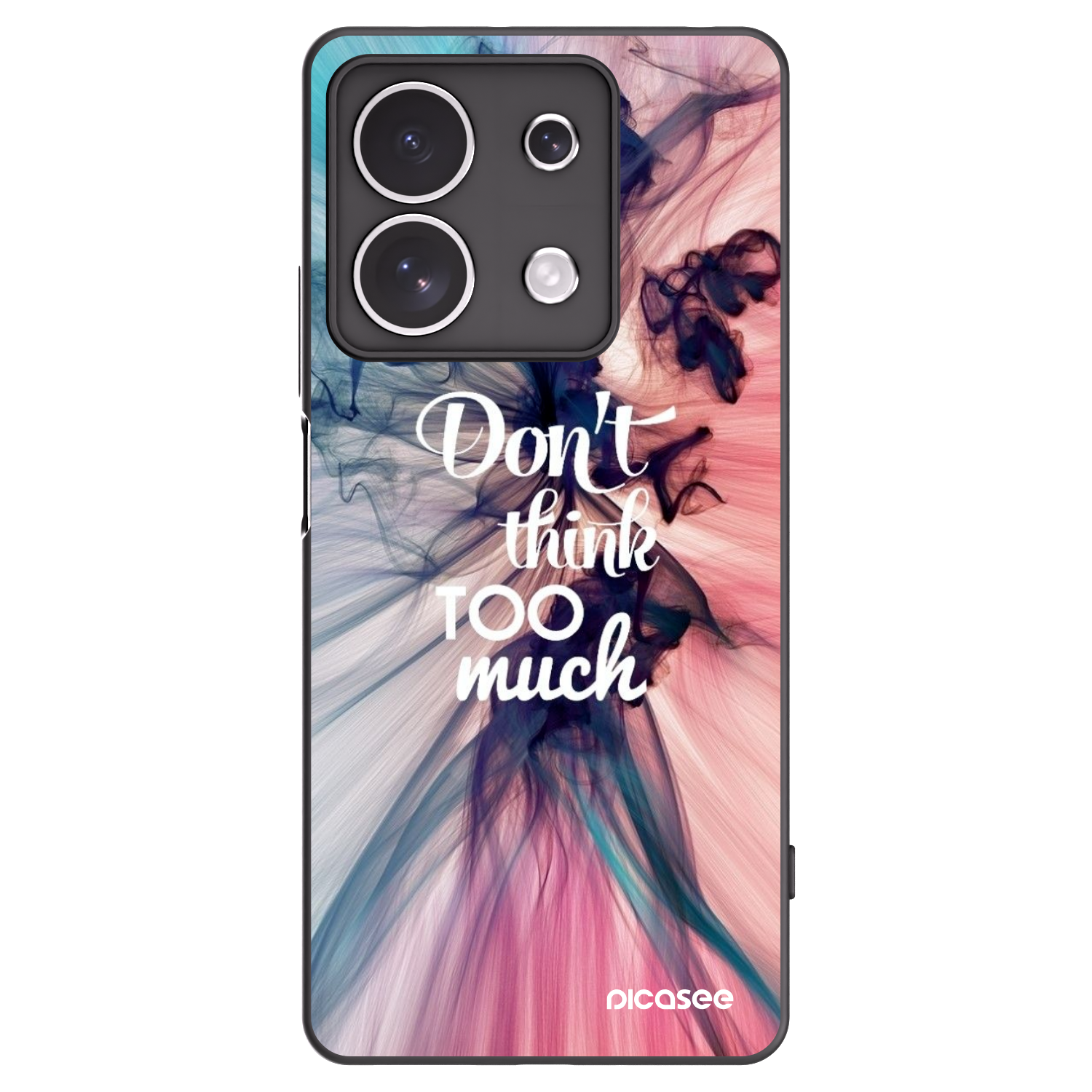 Picasee silikonski črni ovitek za Xiaomi Redmi Note 13 4G - Don't think TOO much