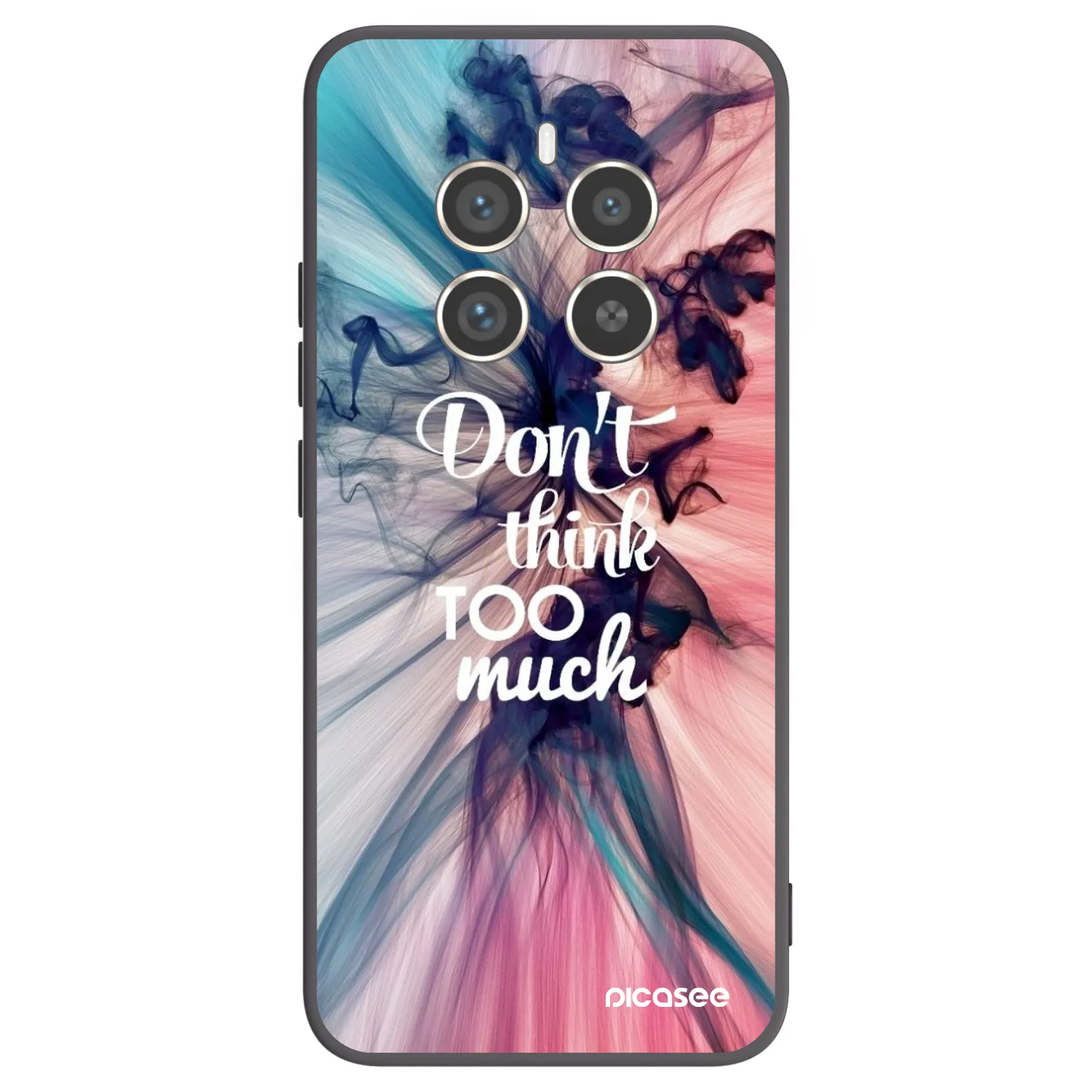 Picasee silikonski črni ovitek za Realme 12 Pro 5G - Don't think TOO much