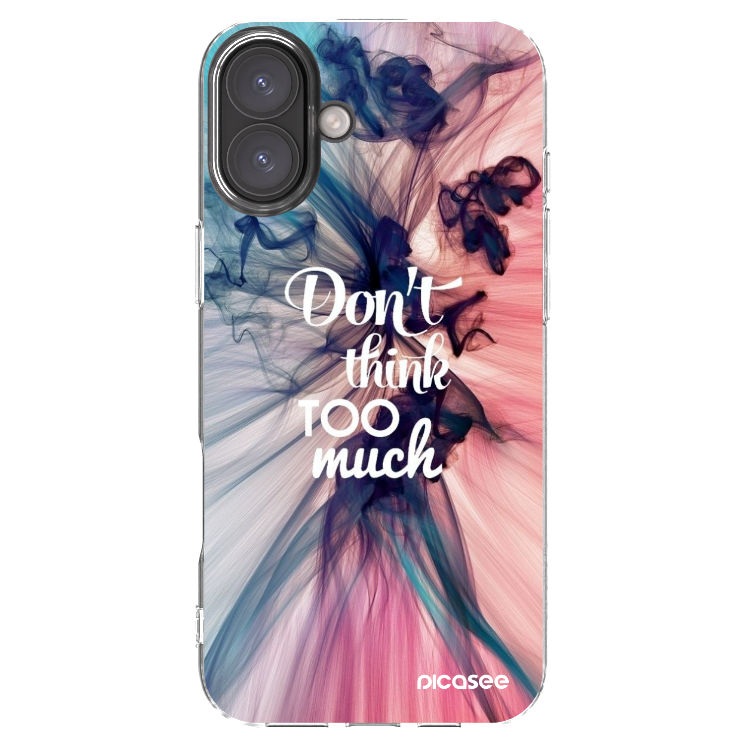 Picasee silikonski prozorni ovitek za Apple iPhone 16 Plus - Don't think TOO much