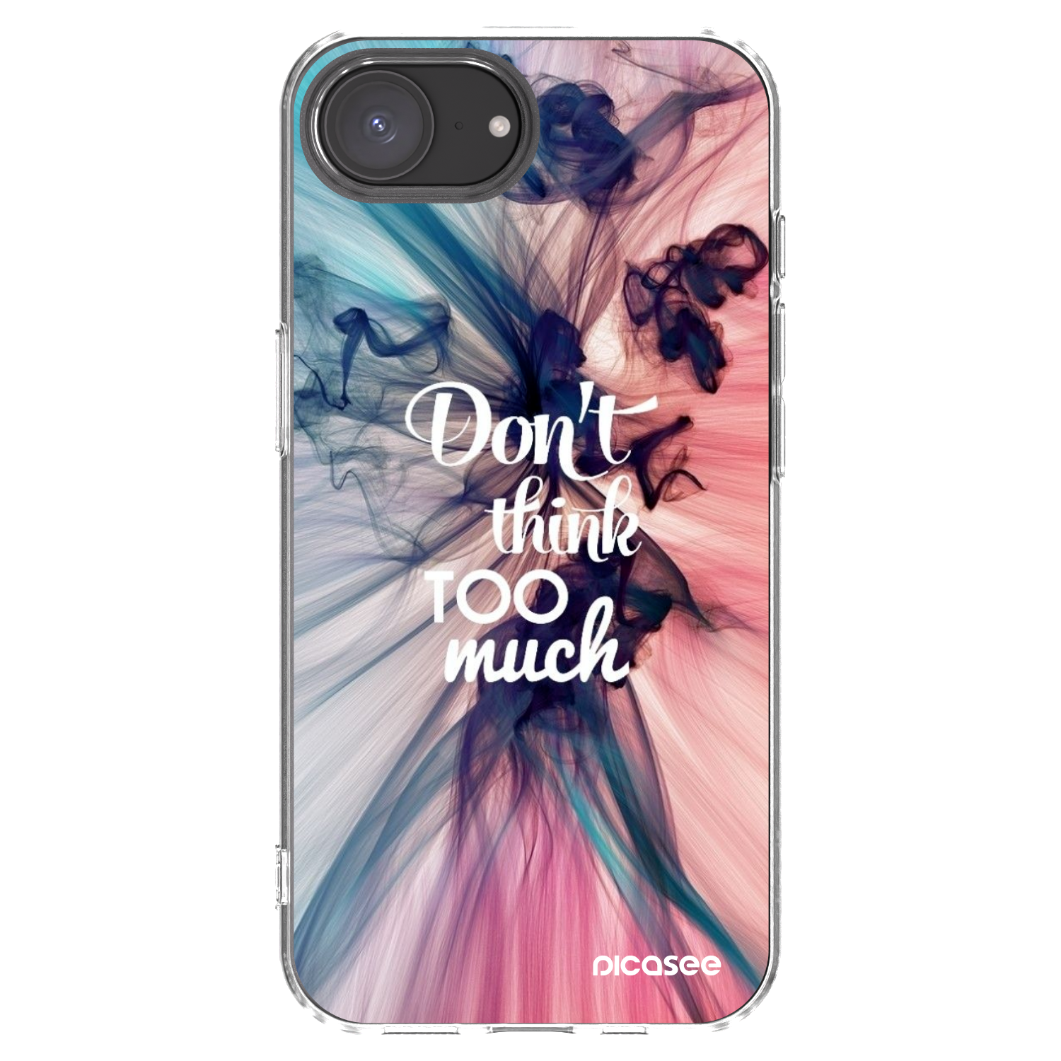 Picasee silikonski prozorni ovitek za Apple iPhone 16e - Don't think TOO much