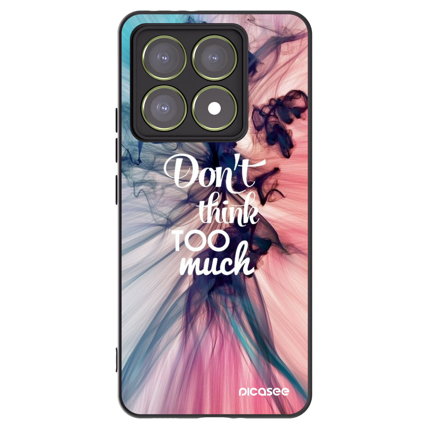 Picasee silikonski črni ovitek za Xiaomi 14T - Don't think TOO much