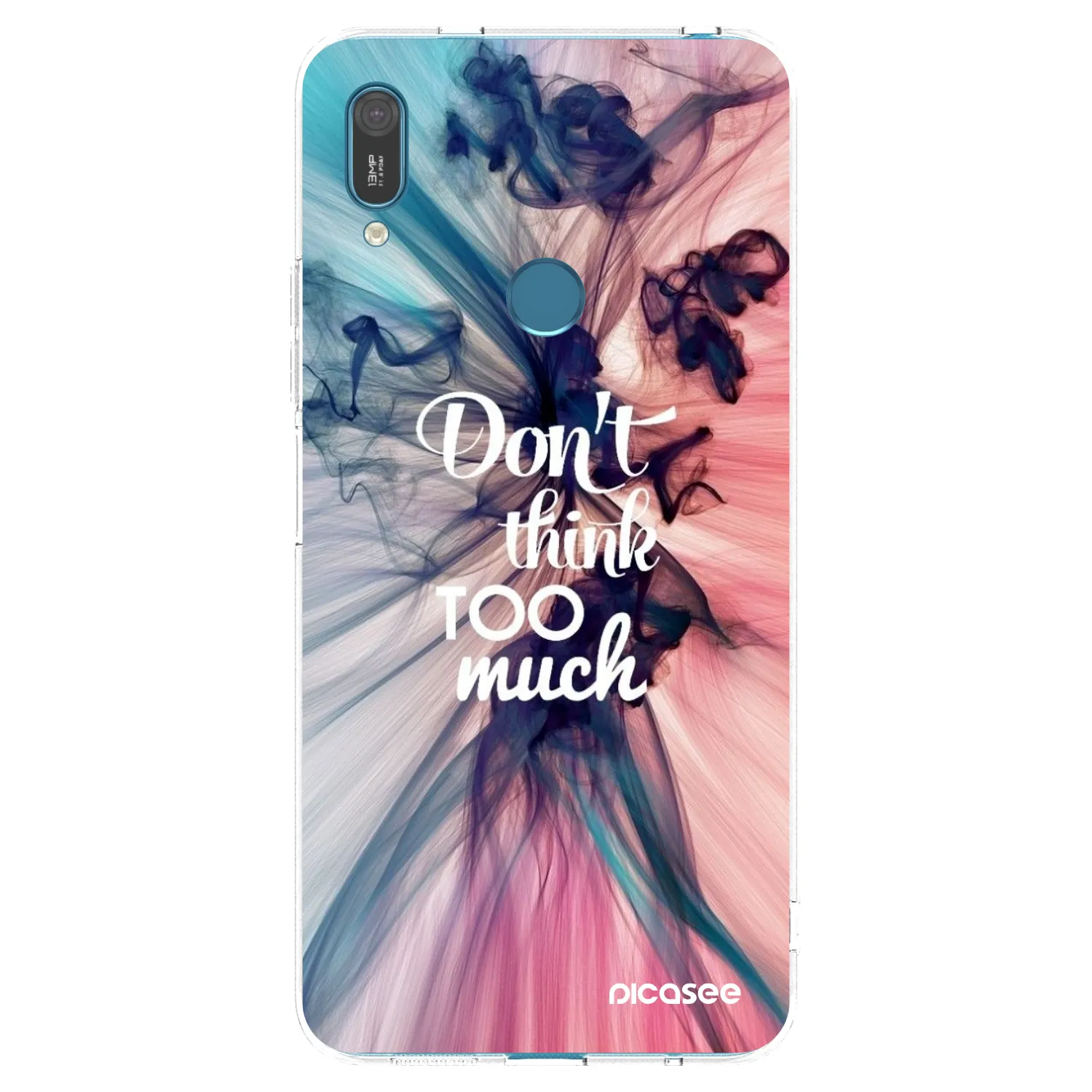 Picasee silikonski prozorni ovitek za Huawei Y7 2019 - Don't think TOO much