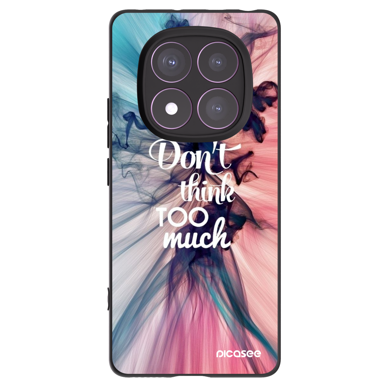 Picasee silikonski črni ovitek za Xiaomi Redmi Note 14 Pro 4G - Don't think TOO much