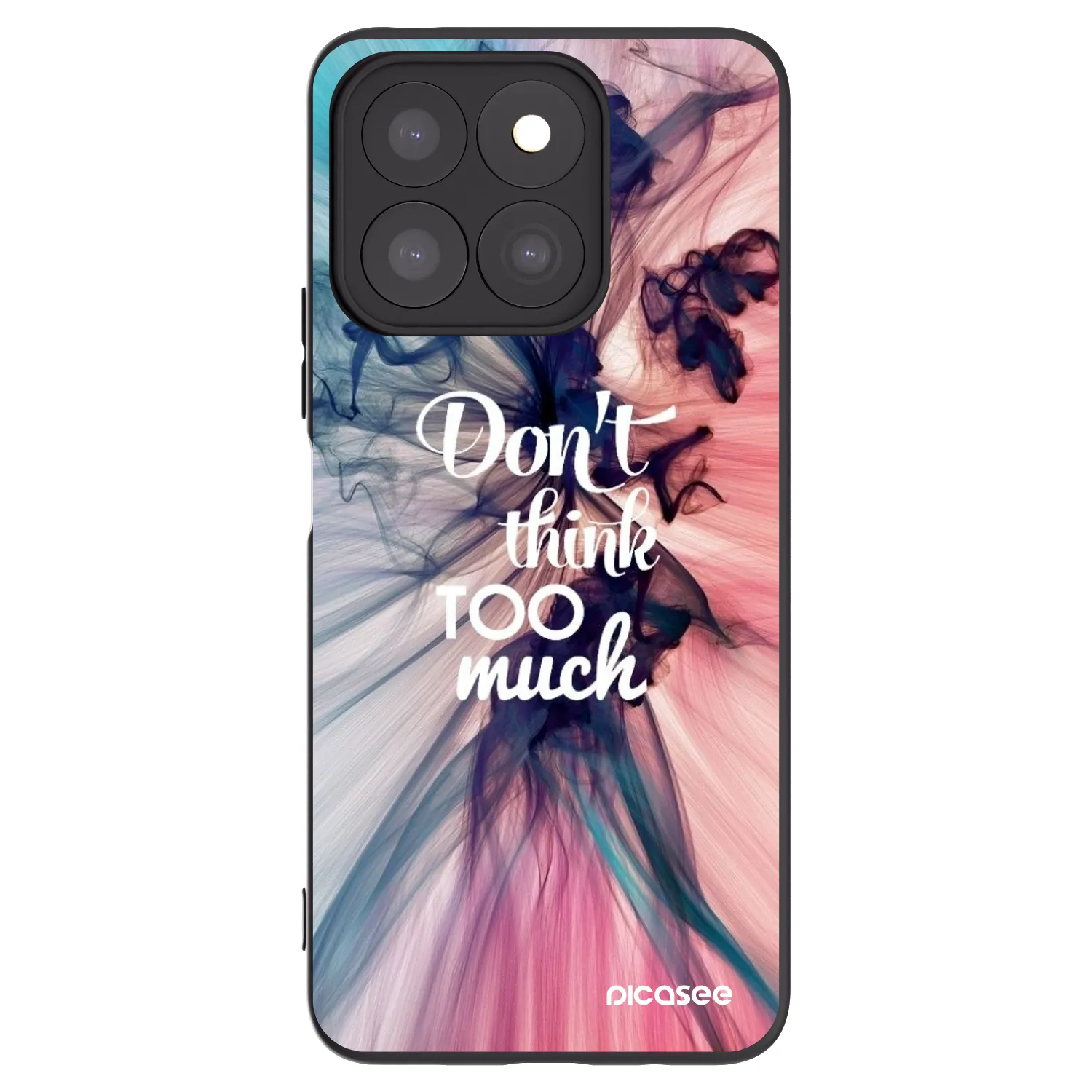 Picasee silikonski črni ovitek za Honor X8c - Don't think TOO much