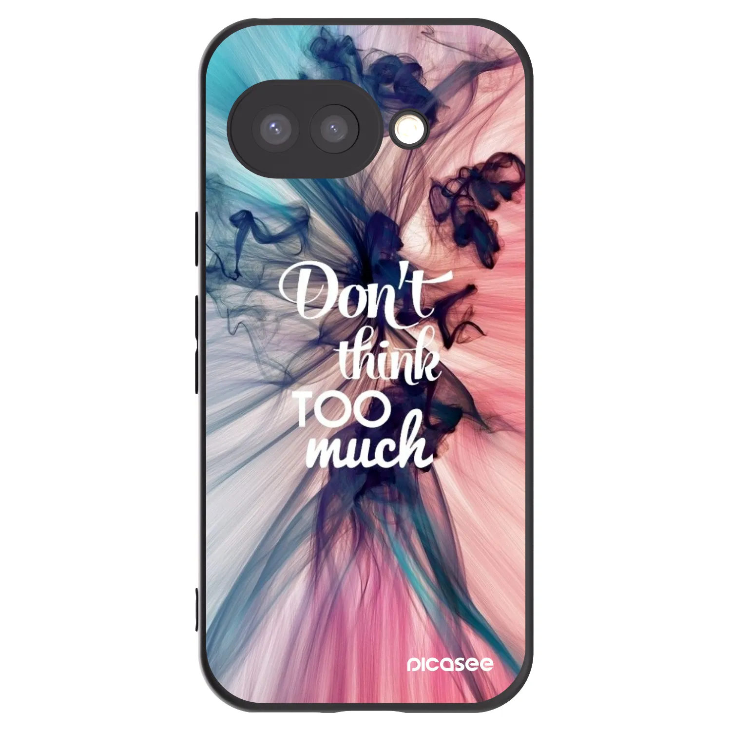 Picasee silikonski črni ovitek za Google Pixel 9a - Don't think TOO much