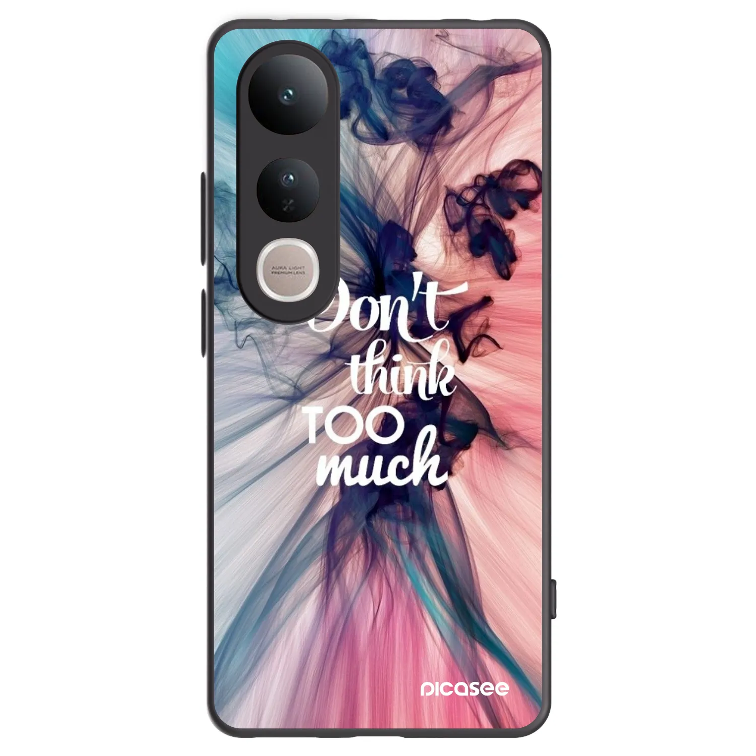 Picasee silikonski črni ovitek za Vivo V50 Lite 5G - Don't think TOO much