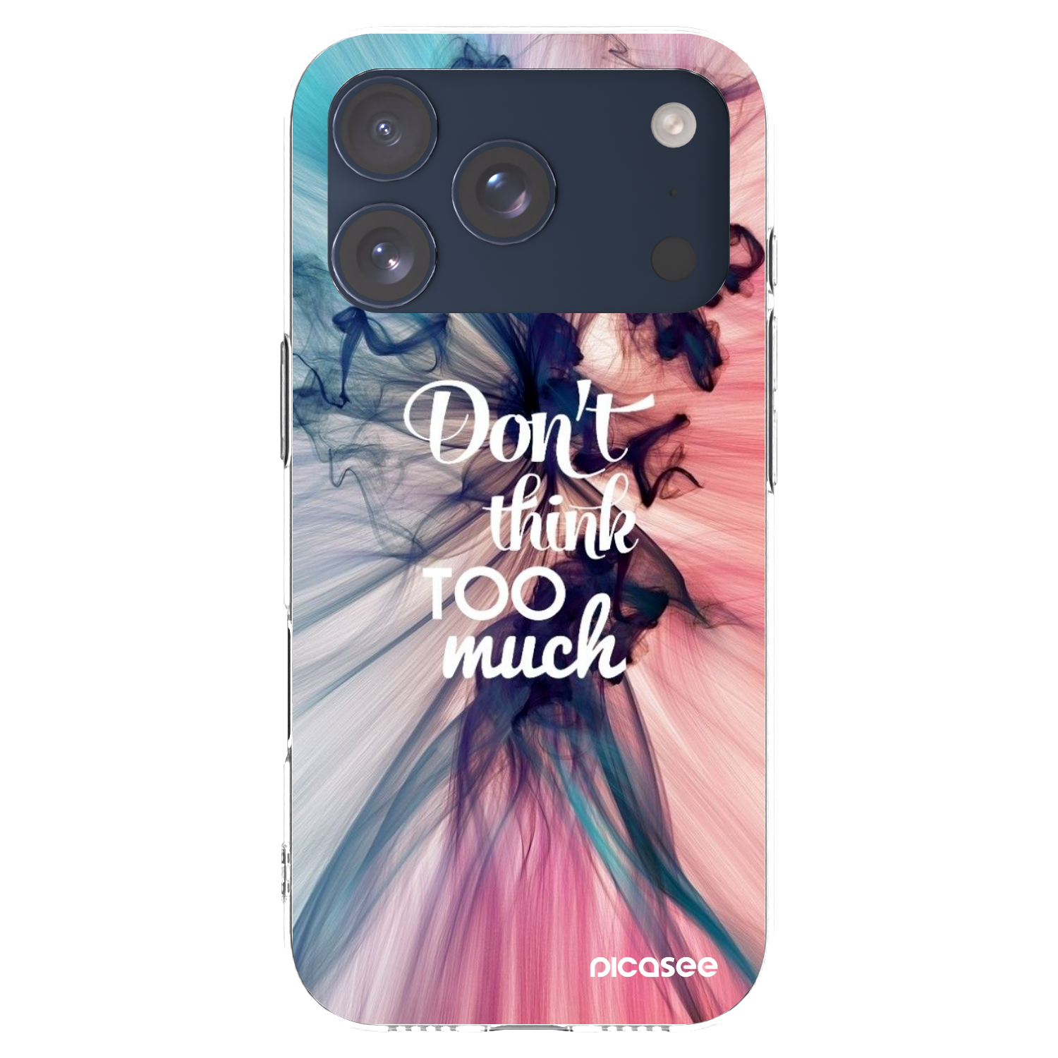 Picasee silikonski prozorni ovitek za Apple iPhone 17 Pro - Don't think TOO much