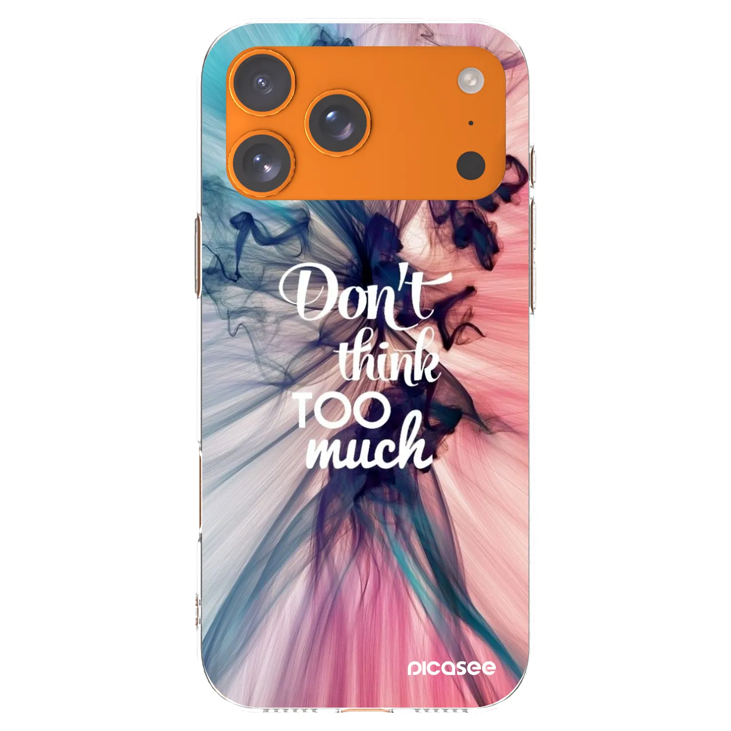 Picasee silikonski prozorni ovitek za Apple iPhone 17 Pro Max - Don't think TOO much