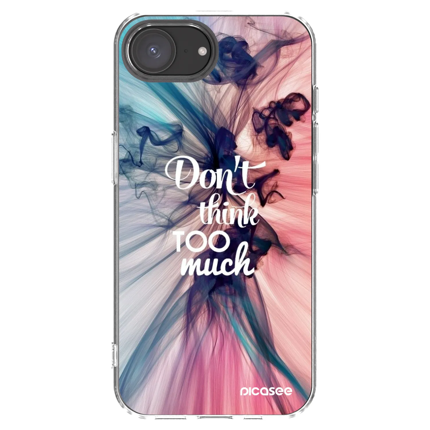 Picasee silikonski prozorni ovitek za Apple iPhone 17e - Don't think TOO much