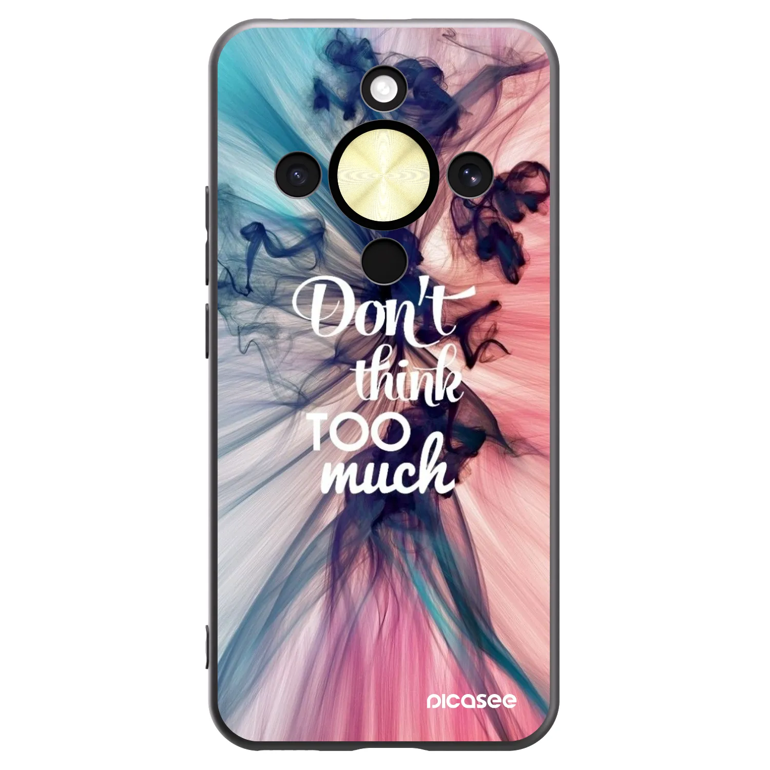 Picasee silikonski črni ovitek za Honor Magic8 Lite 5G - Don't think TOO much