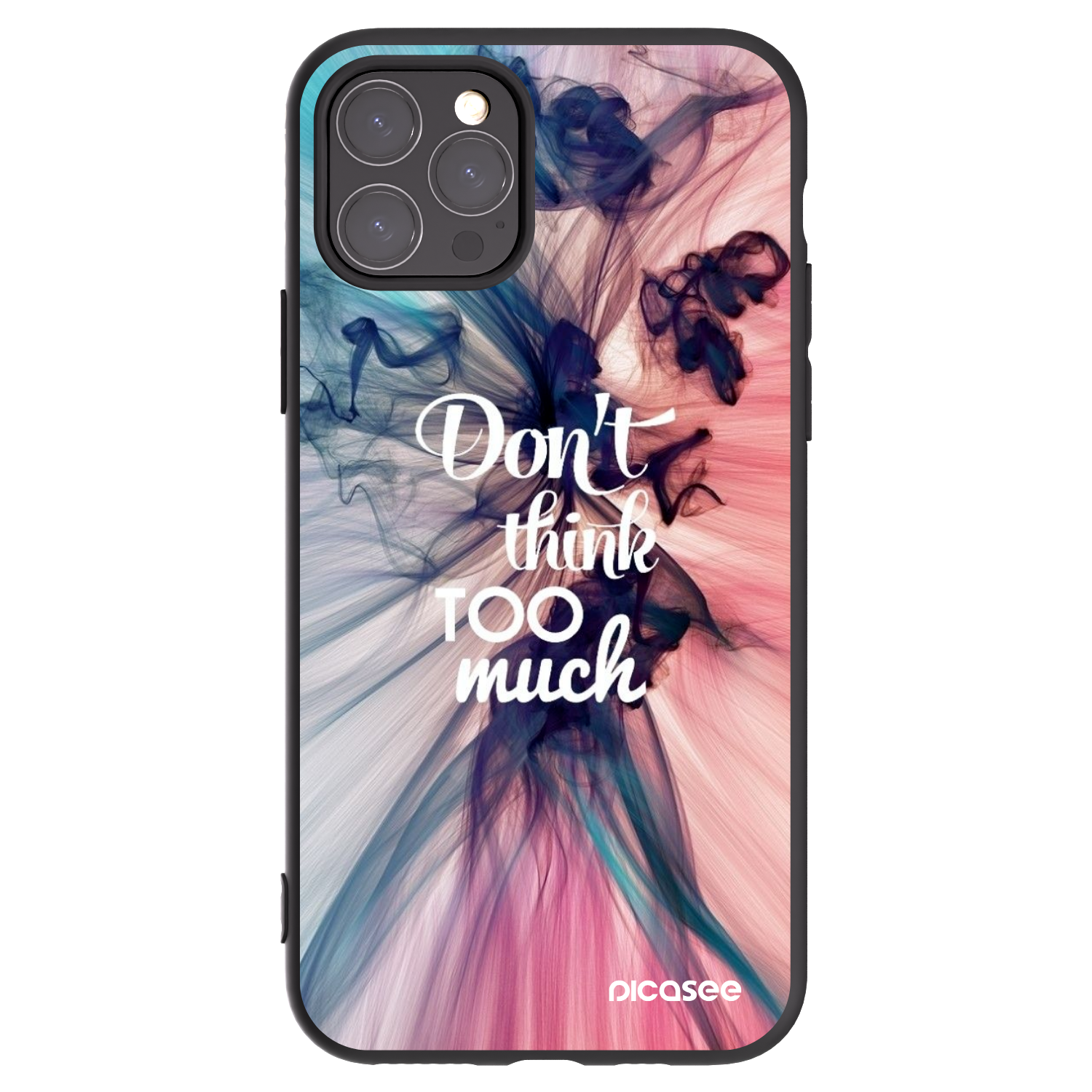 Picasee silikonski črni ovitek za Apple iPhone 11 Pro - Don't think TOO much